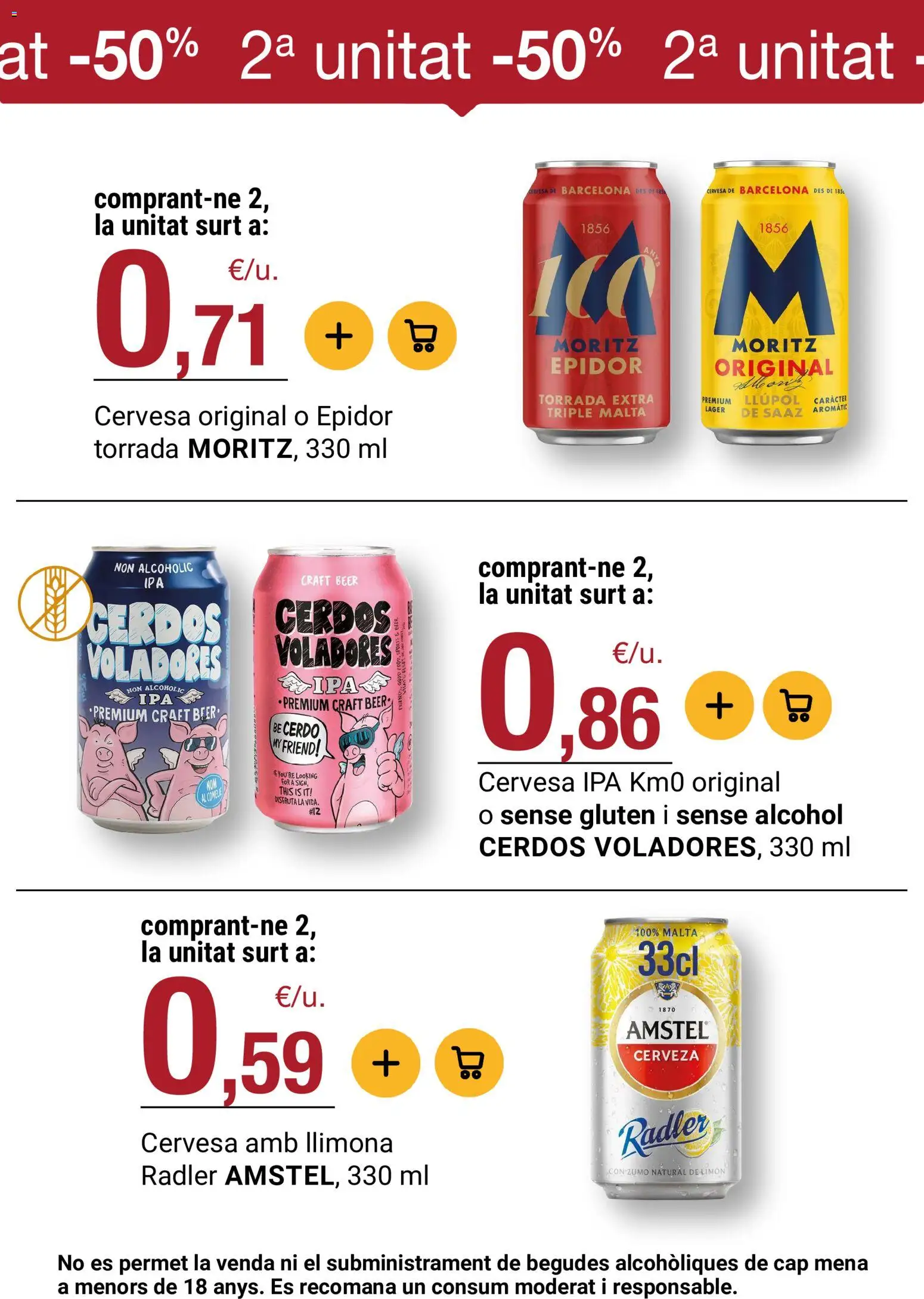 Bonpreu folleto │ válido desde el 16.06.2026 | Página: 18 | Productos: Cerveza, Cerdo, Ροζ πιπέρι