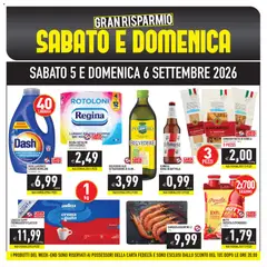 Anteprima del volantino PIM Supermercati volantino Weekend valido a partire dal 05/09/2026