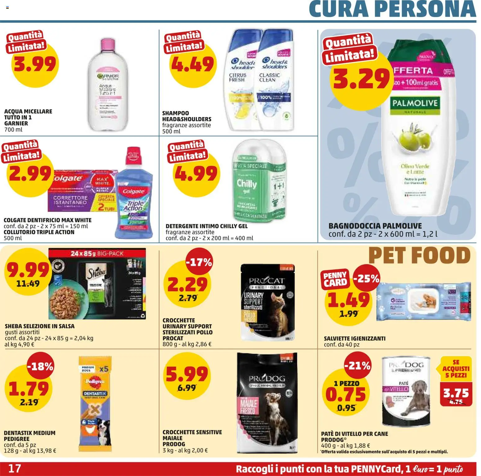 Volantino PENNY del 27/08/2026 | Pagina: 17 | Prodotti: Shampoo, Dentifricio, Intimo, Crocchette