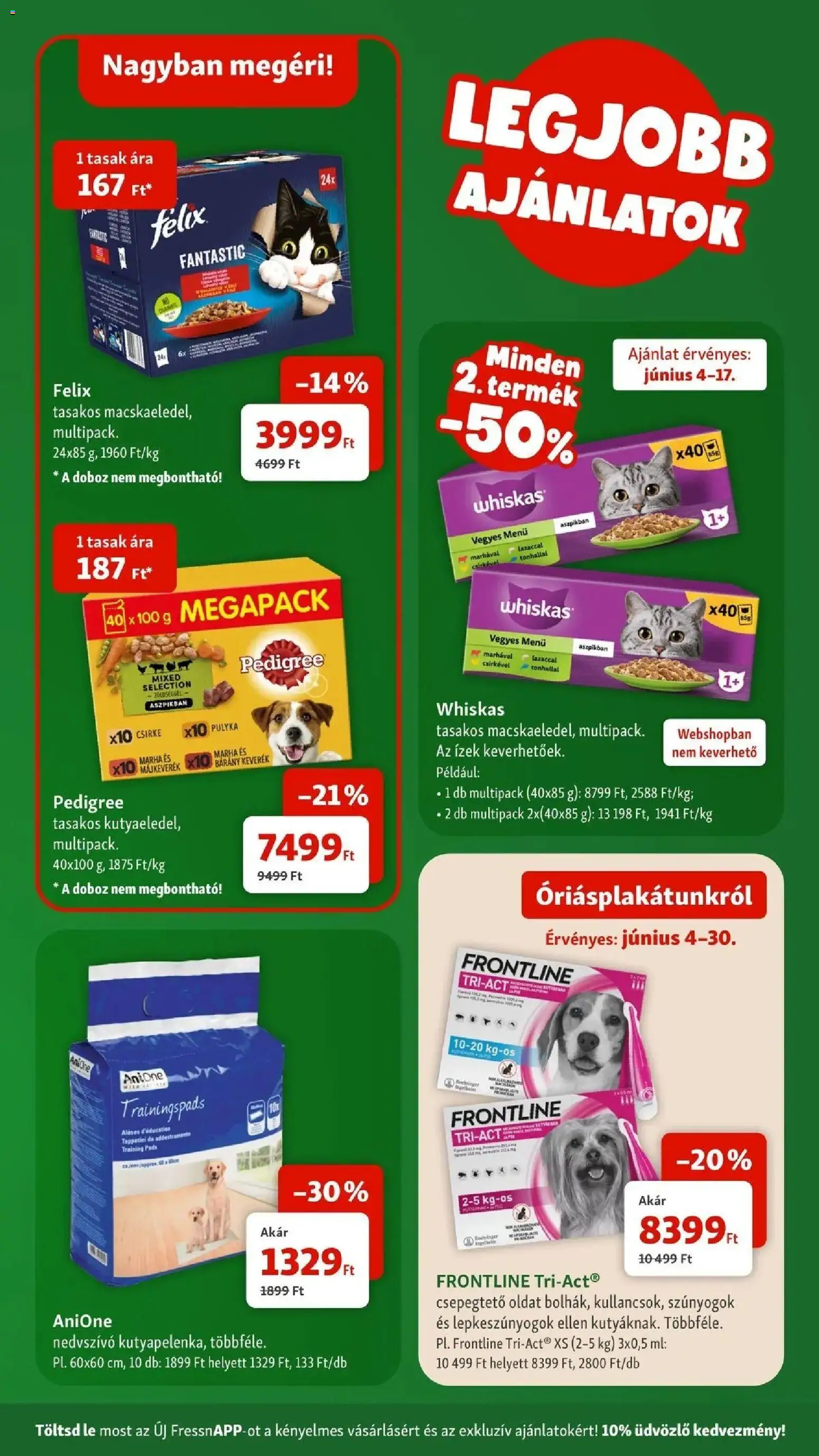Fressnapf akciós ujság - amely érvényes a következő dátumtól: 04.06.2026 | Oldal: 2 | Termékek: Whiskas, Doboz