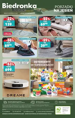 Pogląd oferty "Biedronka gazetka - Hity i inspiracje" - ważna od 17.10.2026 | Strona: 46 | Produkty: Robot, Golarka, Deska do prasowania, Fairy