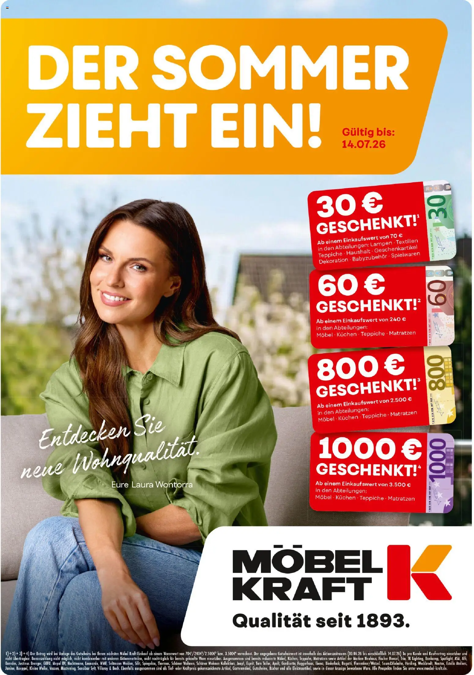 Möbel Kraft Prospekt – gültig ab 16.06.2026 | Seite: 1 | Produkte: Kuchen