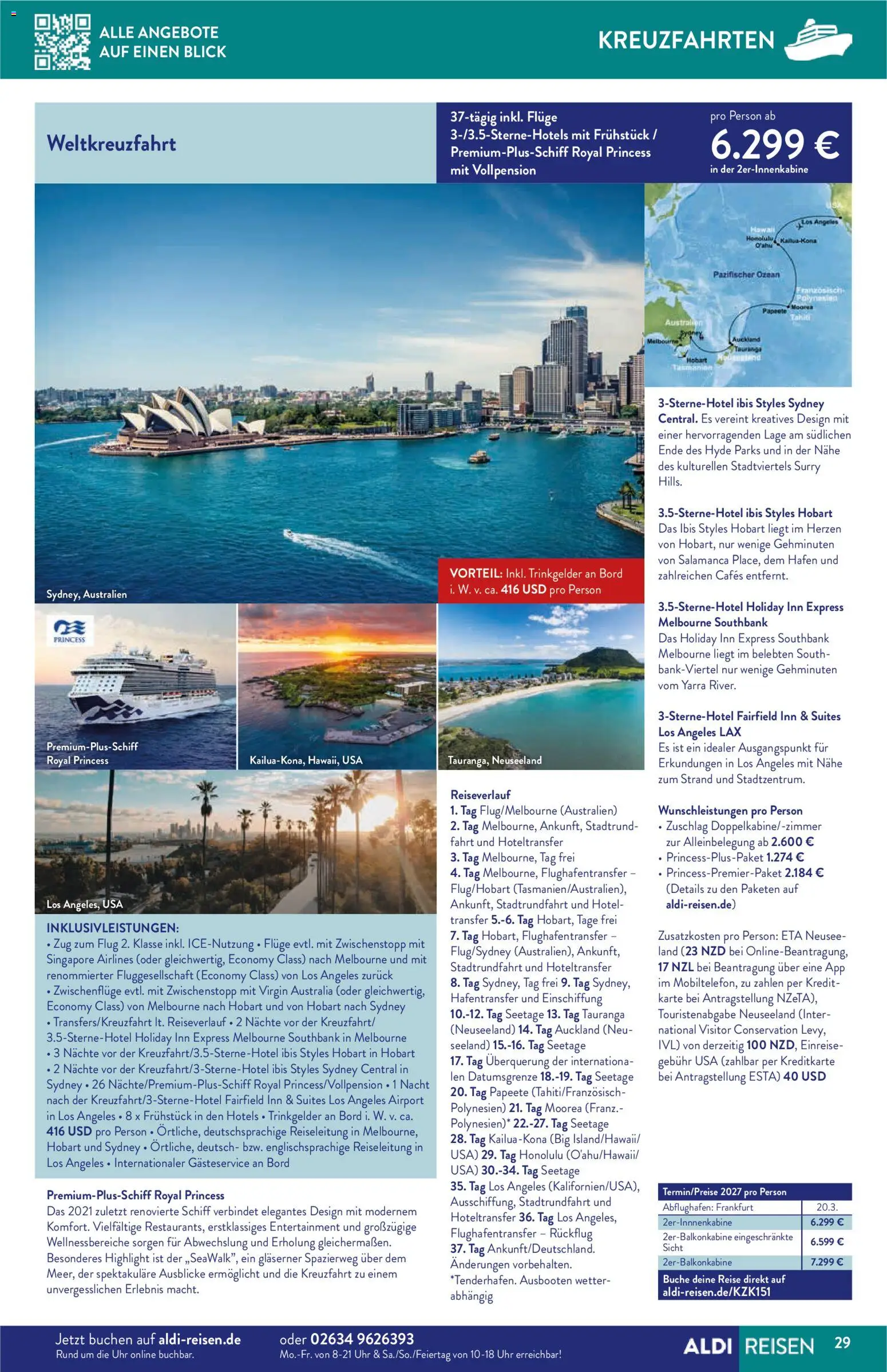 Aldi Reisen Reisemagazin – gültig ab 01.07.2026 | Seite: 29 | Produkte: Uhr