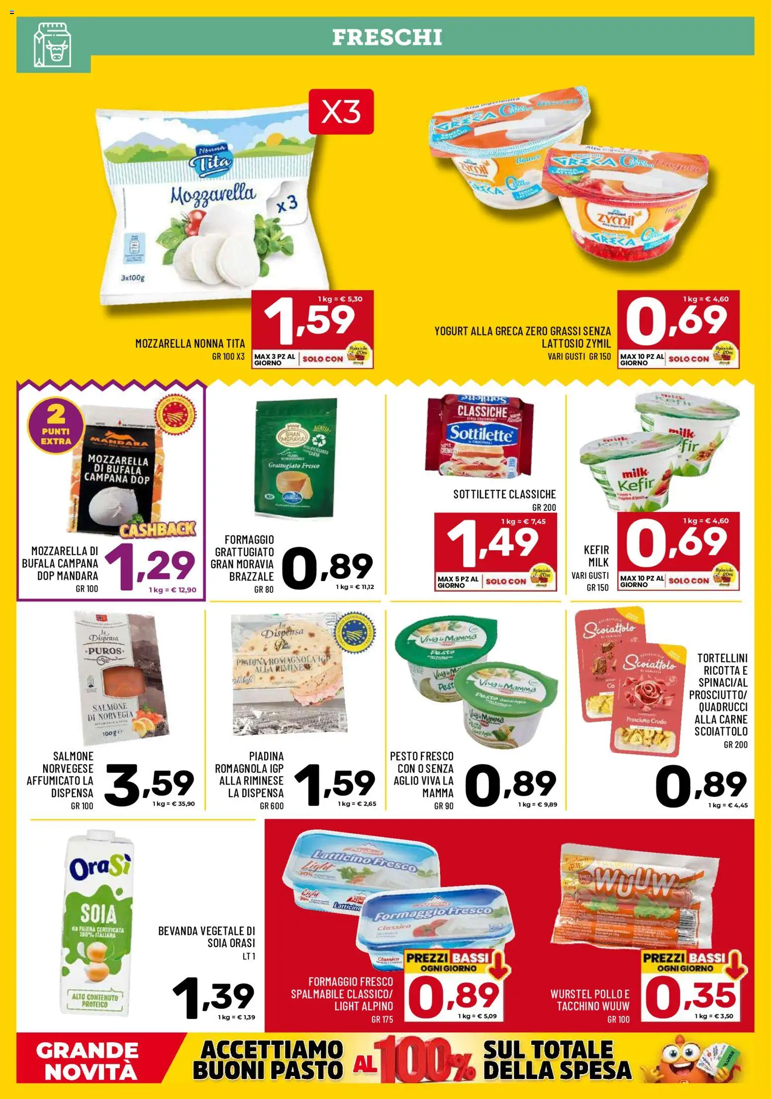 Volantino Il Centesimo del 11/08/2026 | Pagina: 6 | Prodotti: Pollo, Formaggio, Mozzarella di bufala, Carne