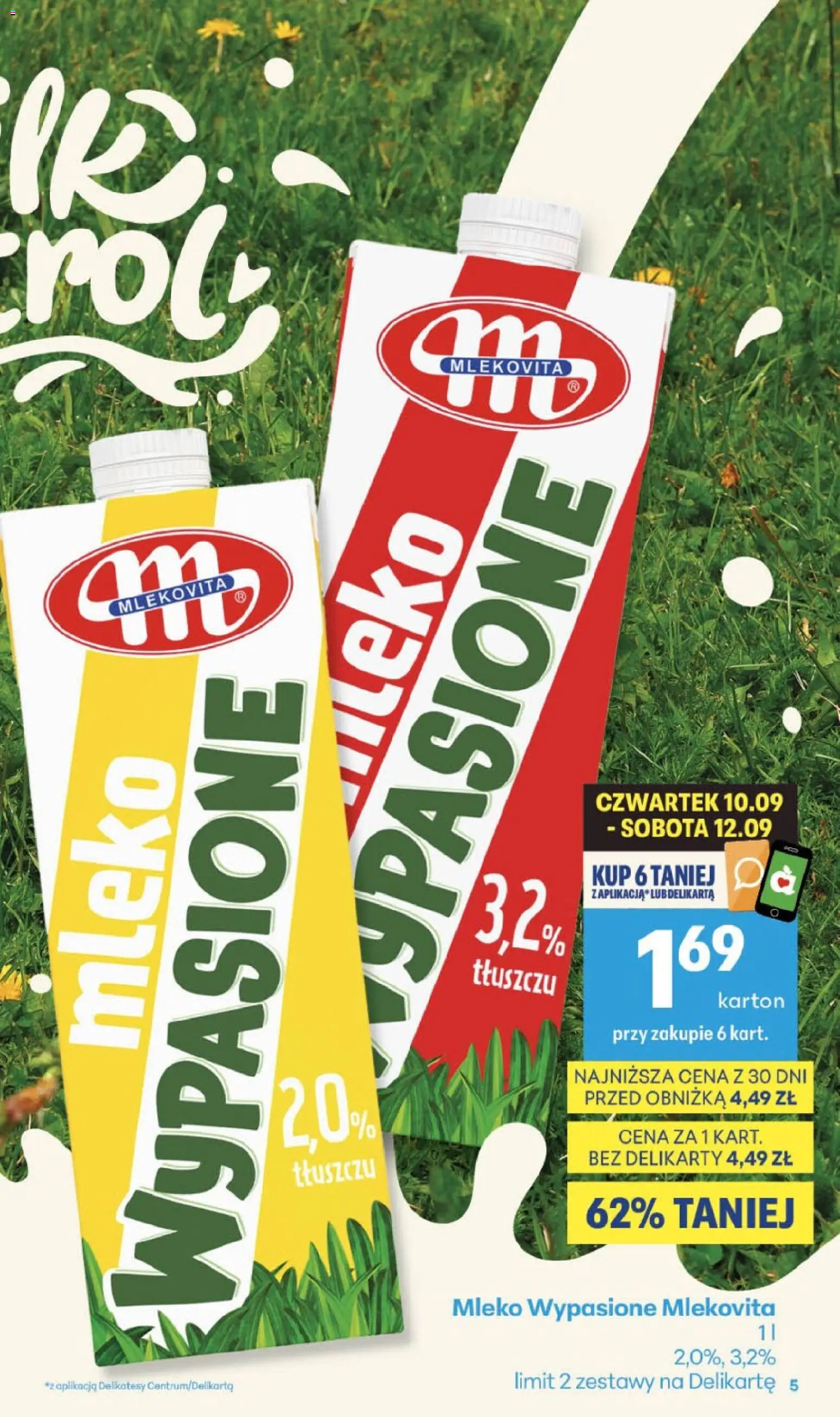 Delikatesy Centrum gazetka - Sklepy Własne od 10.09.2026 | Strona: 5 | Produkty: Mleko wypasione, Delikatesy, Mleko