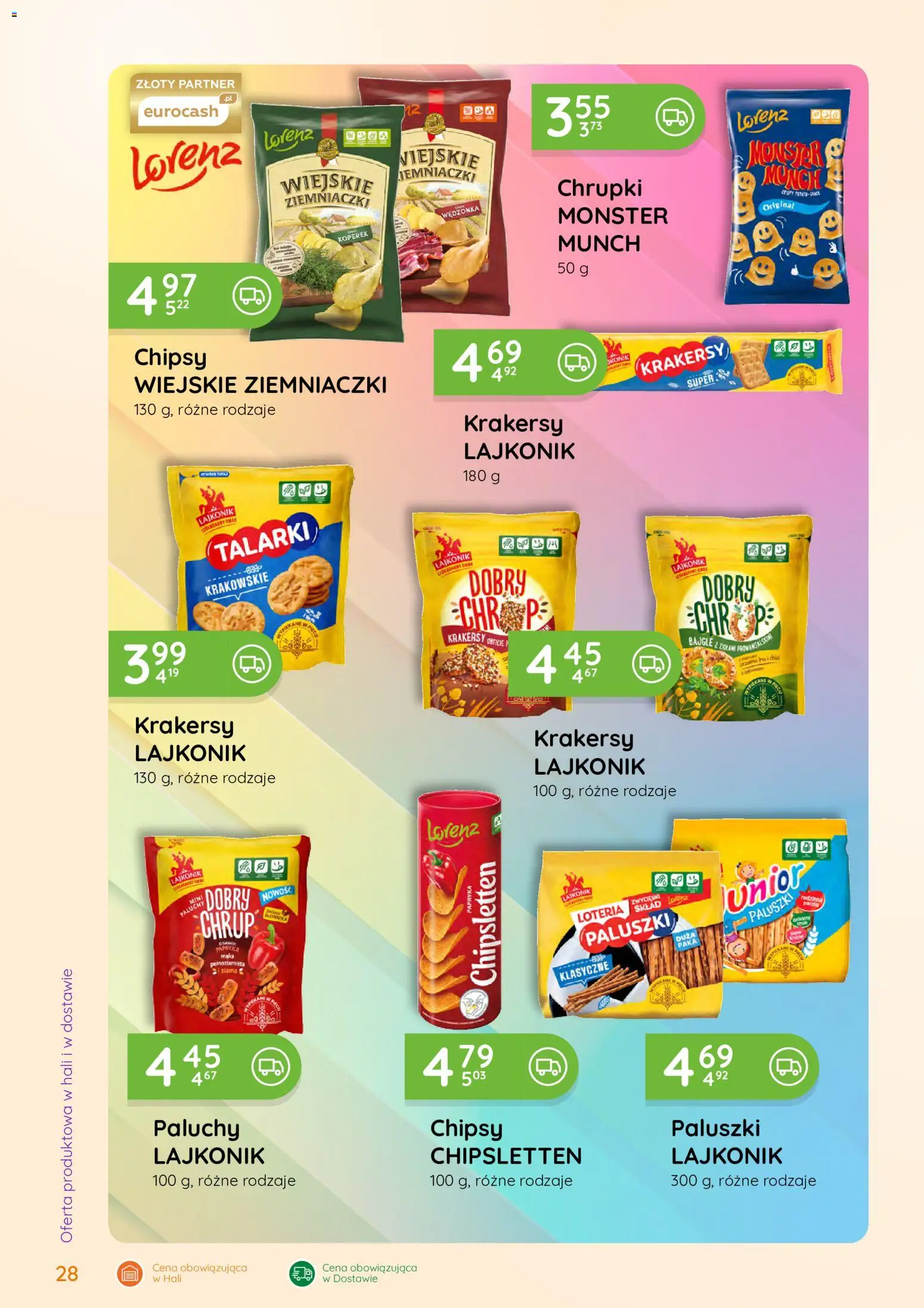 Eurocash gazetka - Oferta Handlowa od 01.06.2026 | Strona: 28 | Produkty: Chipsy, Chrupki, Ziemniaczki, Krakersy