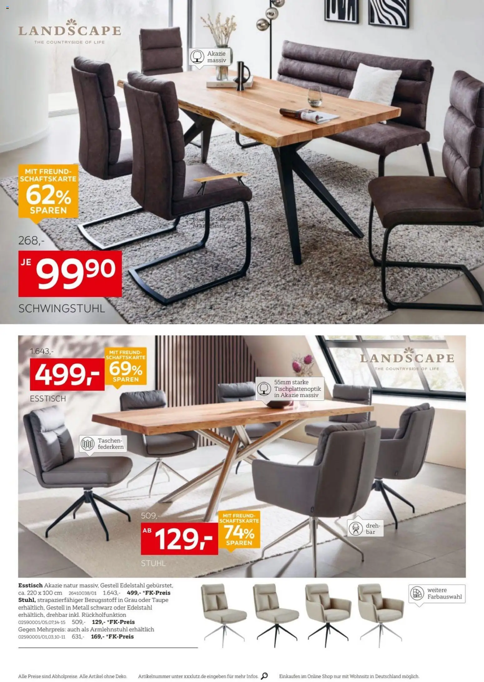 XXXLutz Prospekt – gültig ab 22.08.2026 | Seite: 10 | Produkte: Esstisch, Taschen, Stuhl