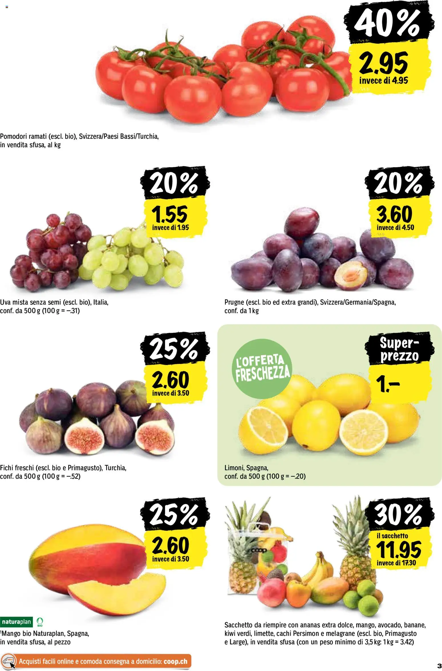 Coop aktionen IT – gültig ab 01.10.2026 | Seite: 3 | Produkte: Ananas, Kiwi, Mango
