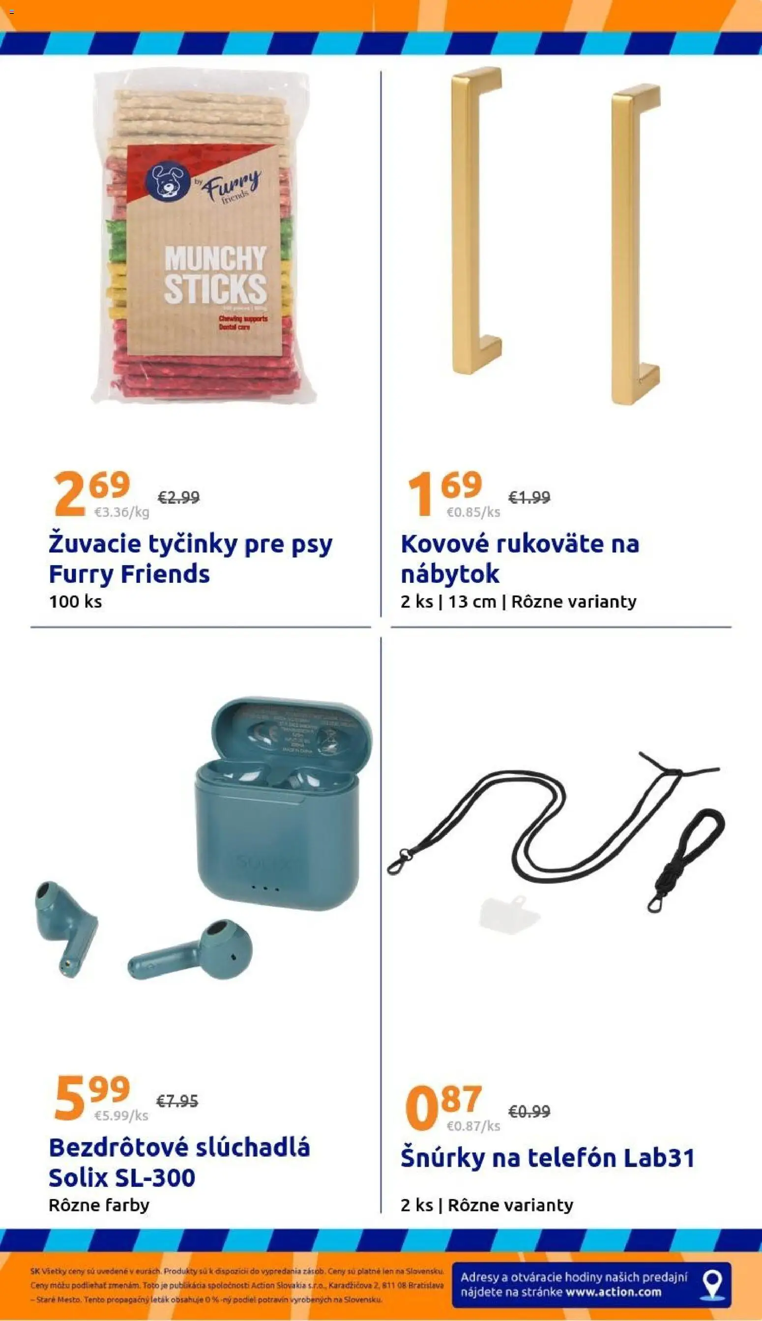 Nové Action akcie – leták je platný od 23.09.2026 | Strana: 33 | Produkty: Nábytok, Hodiny, Telefón, Slúchadlá