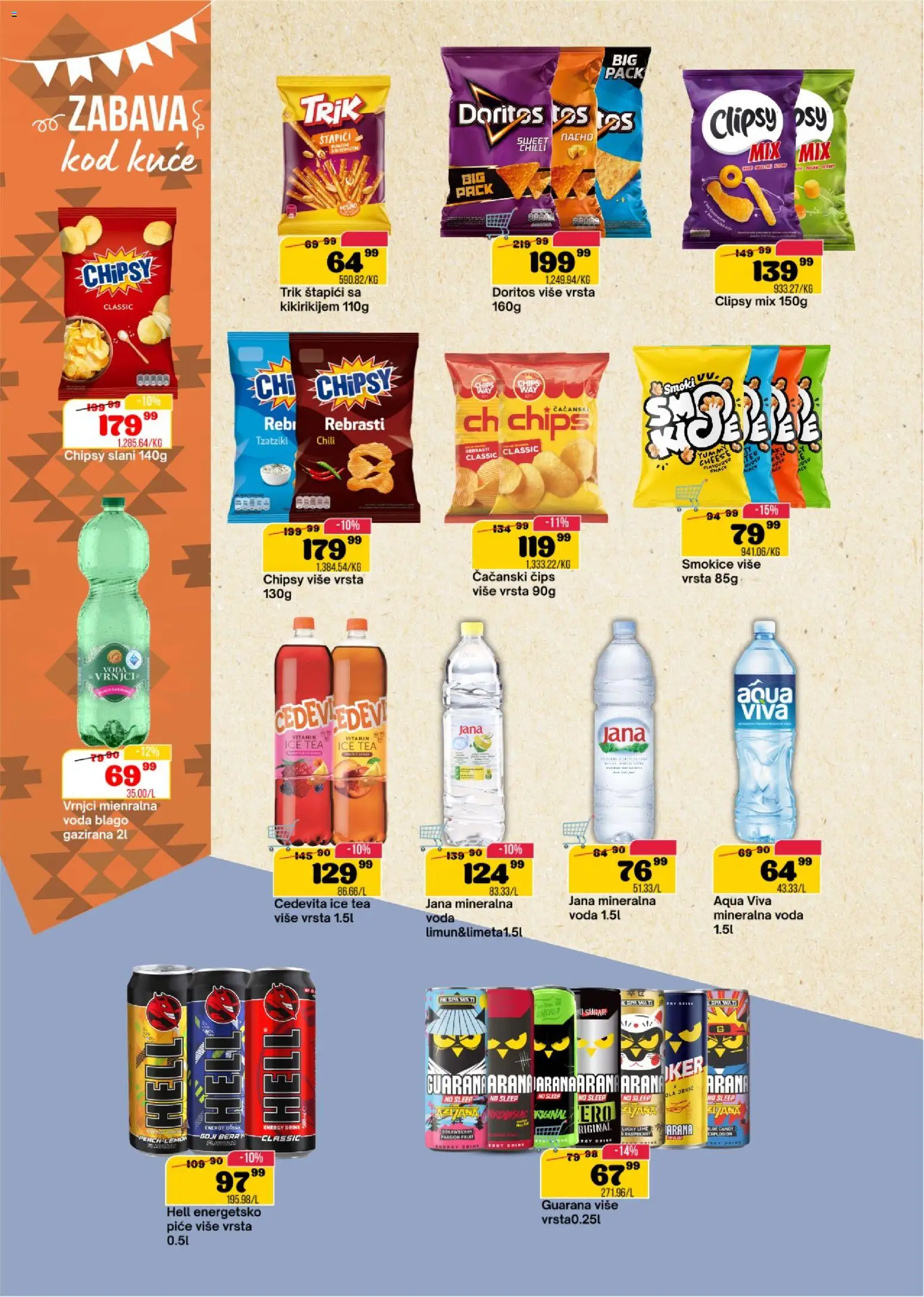 Senta Promet katalog - važi od 21.10.2026 | Strana: 12 | Proizvode: Čips, Ice Tea, Voda, Guarana