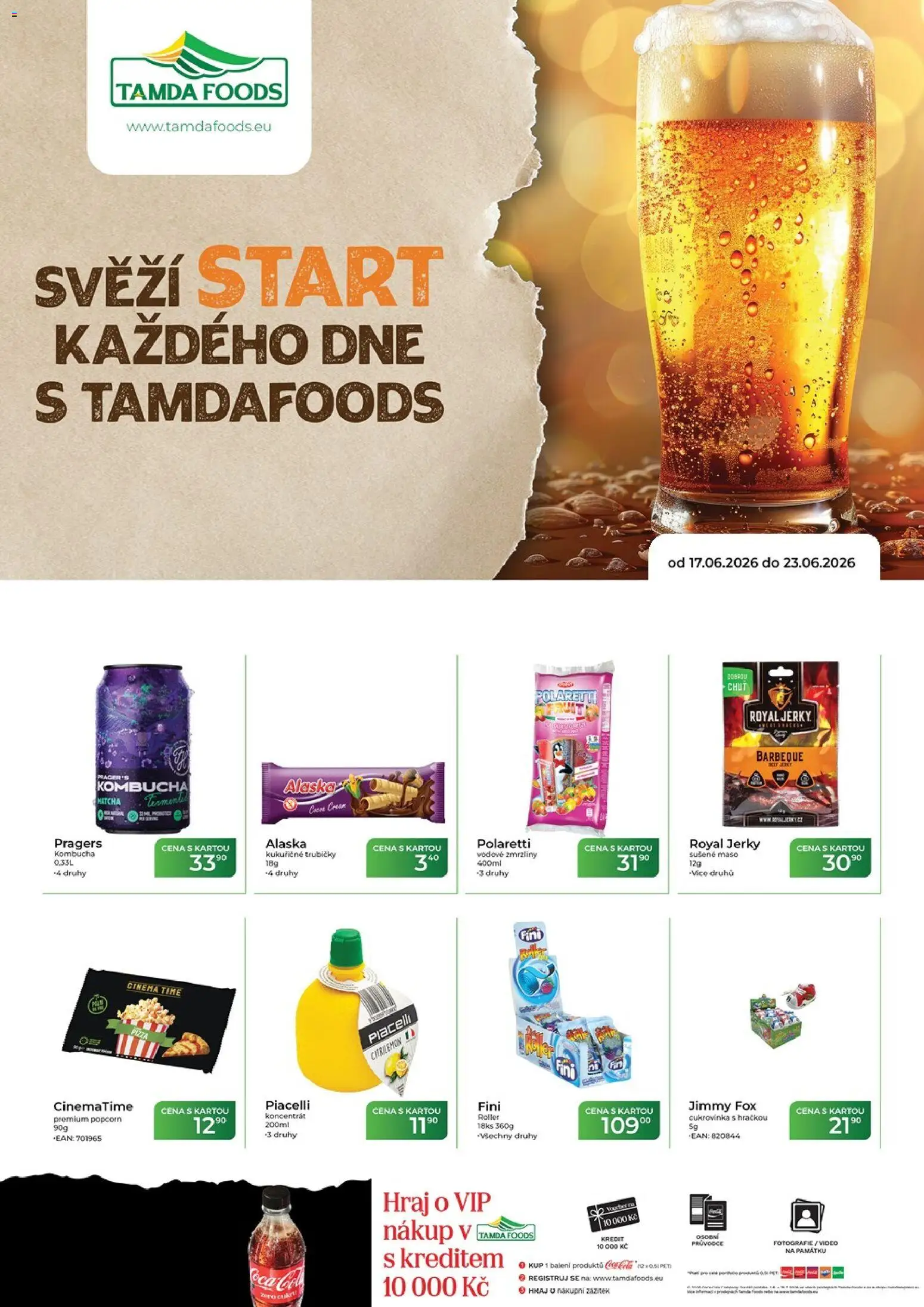 Tamda Foods leták od 17.06.2026 | Strana: 1 | Produkty: Zmrzliny, Popcorn, Maso, Jerky