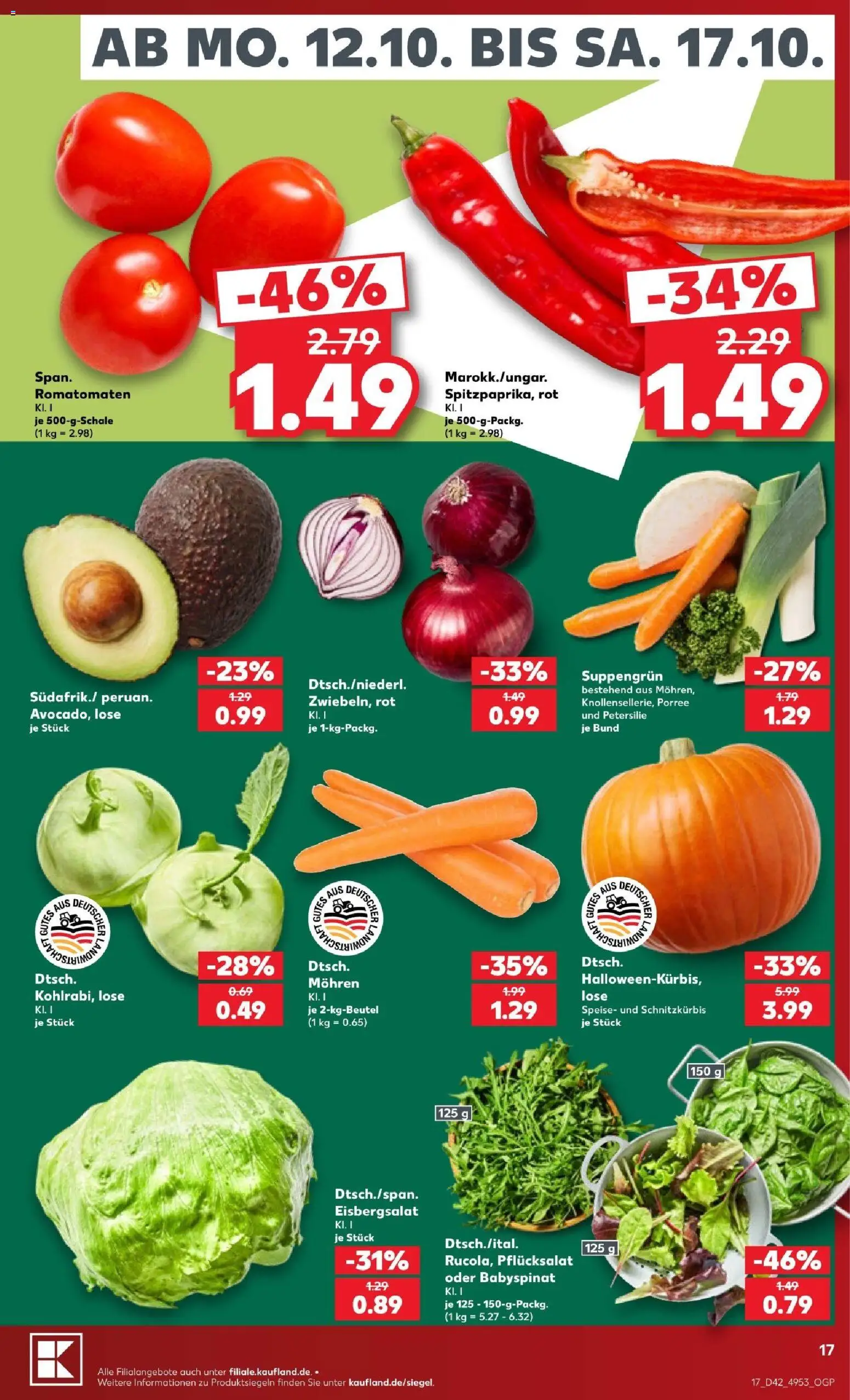 Kaufland Prospekt Köln – gültig ab 12.10.2026 | Seite: 21 | Produkte: Erdnüsse, Äpfel, Champignons, Zitronen