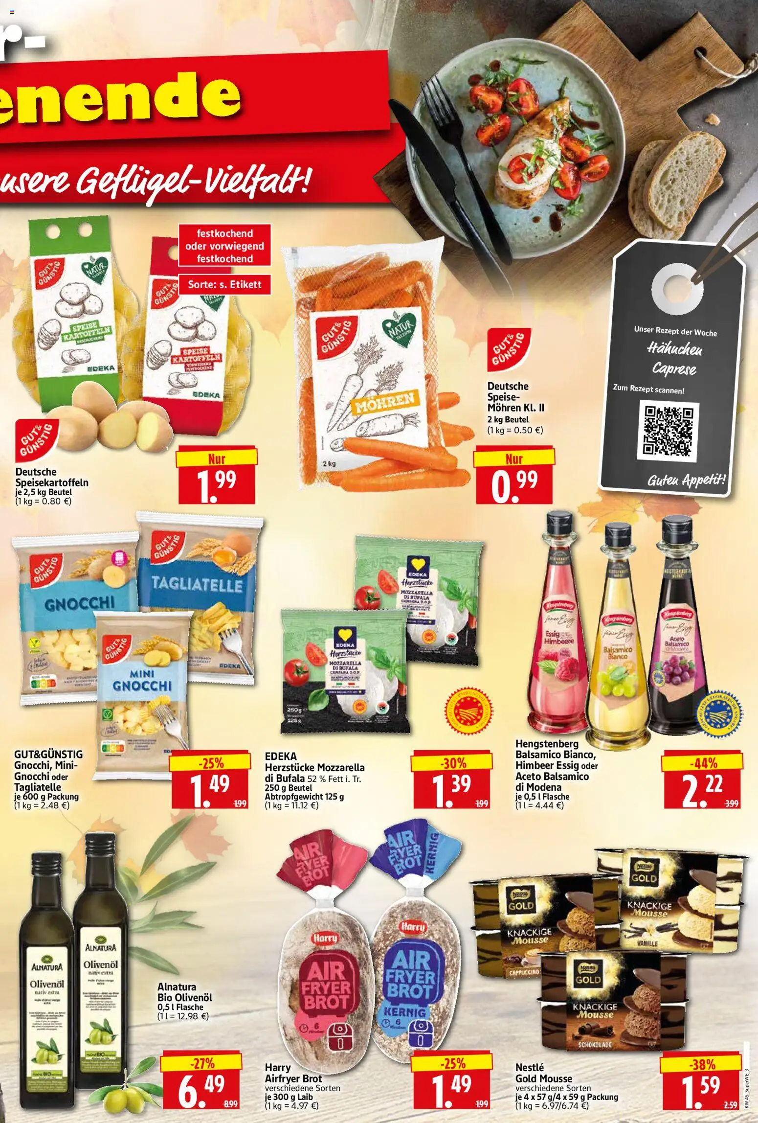 HERKULES Sonderbeilage – gültig ab 05.11.2026 | Seite: 3 | Produkte: Balsamico, Essig, Mozzarella, Brot