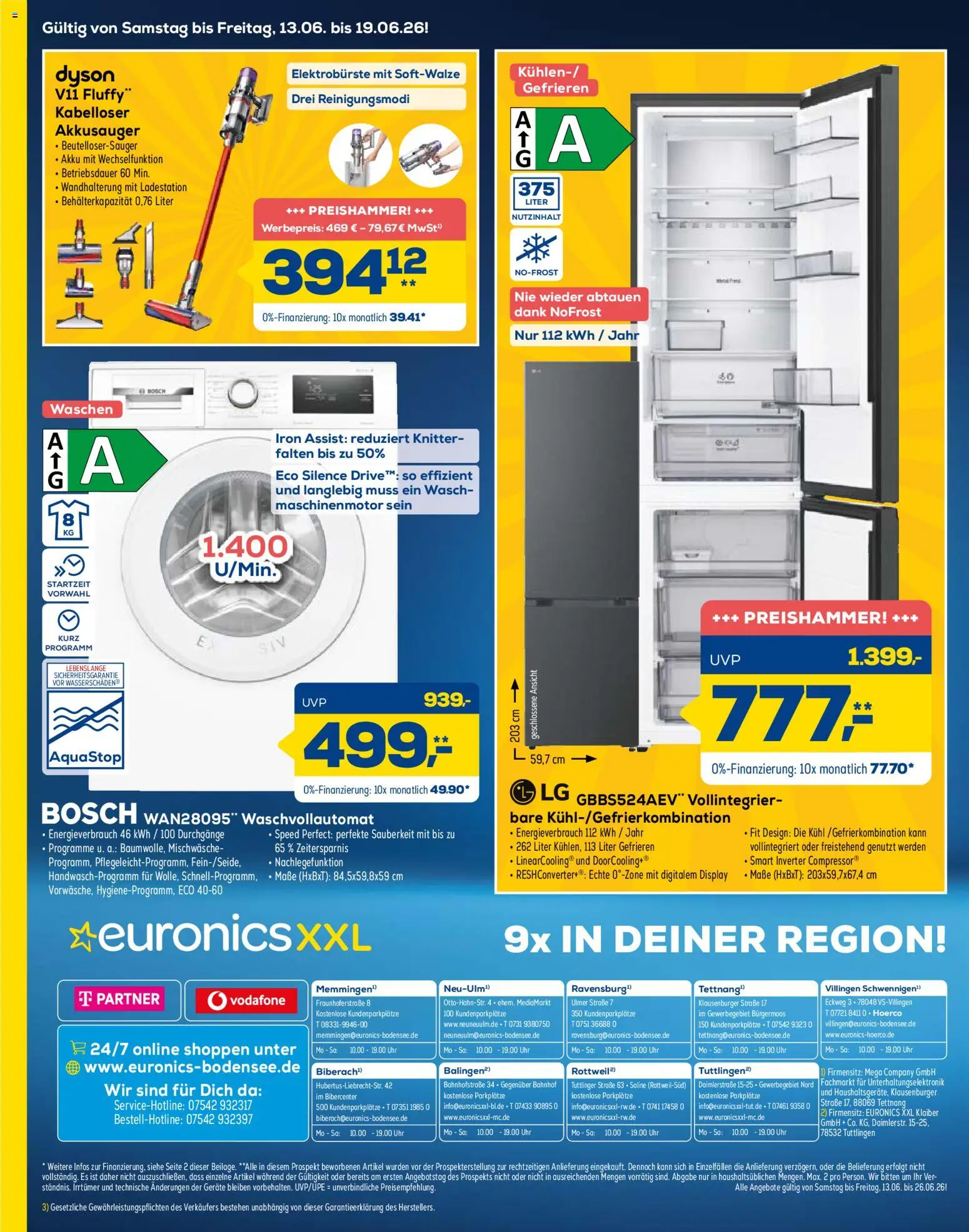 Euronics  Aktueller Prospekt – gültig ab 13.06.2026 | Seite: 12 | Produkte: Bosch, LG, Dyson, Uhr