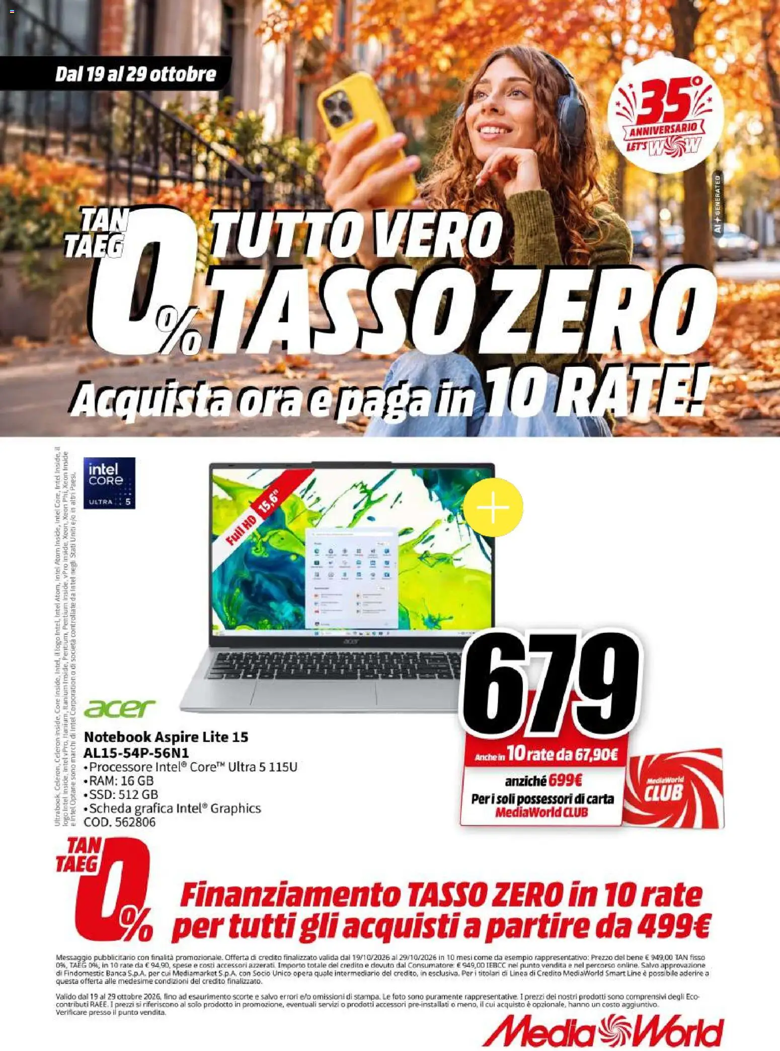 Volantino Media World del 19/10/2026 | Pagina: 24 | Prodotti: Notebook
