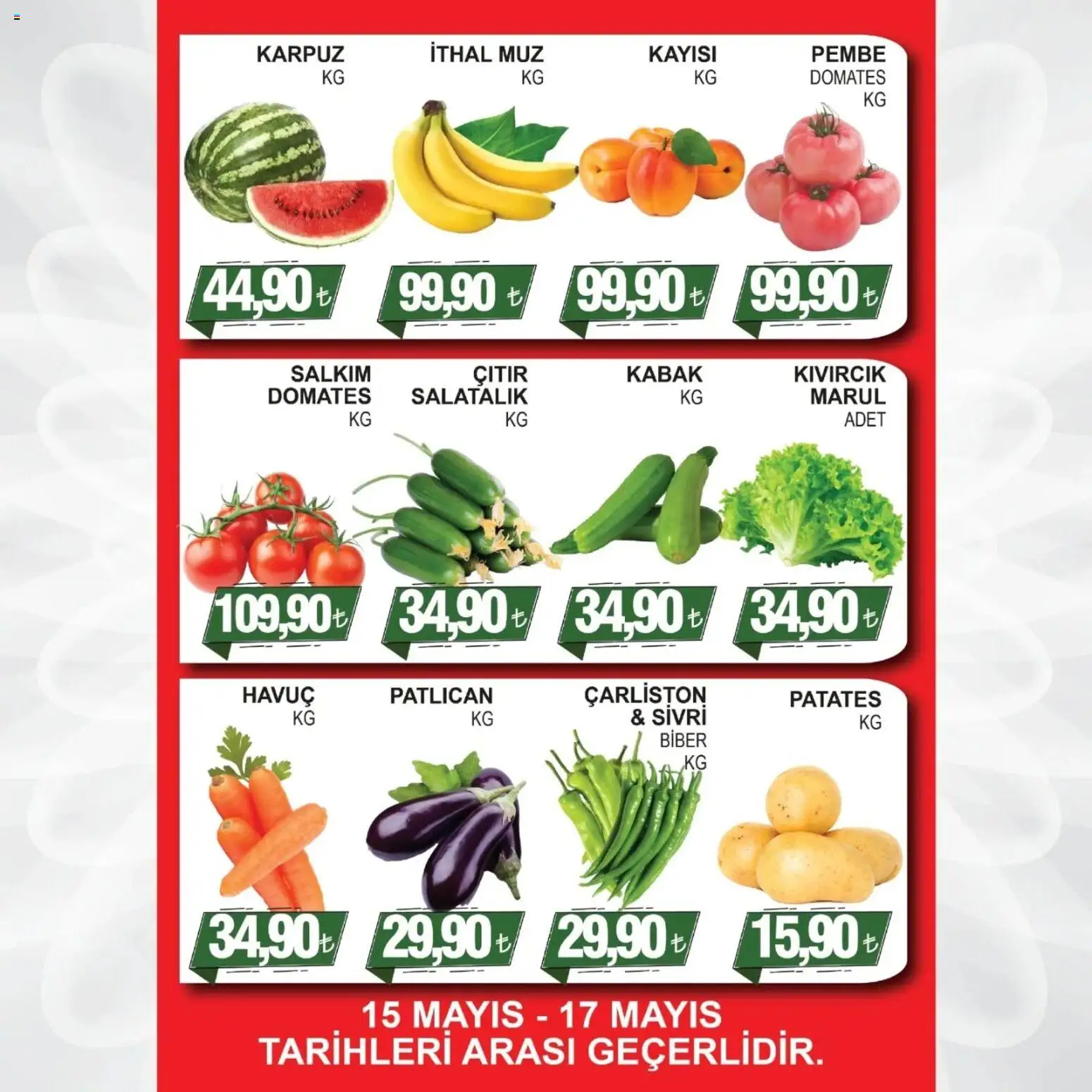 Furpa - Katalog Muhteşem Fiyatlar - 15.05.2026 tarihinden itibaren geçerlidir | Sayfa: 3 | Ürünler: Havuç, Patates, Kayısı, Karpuz