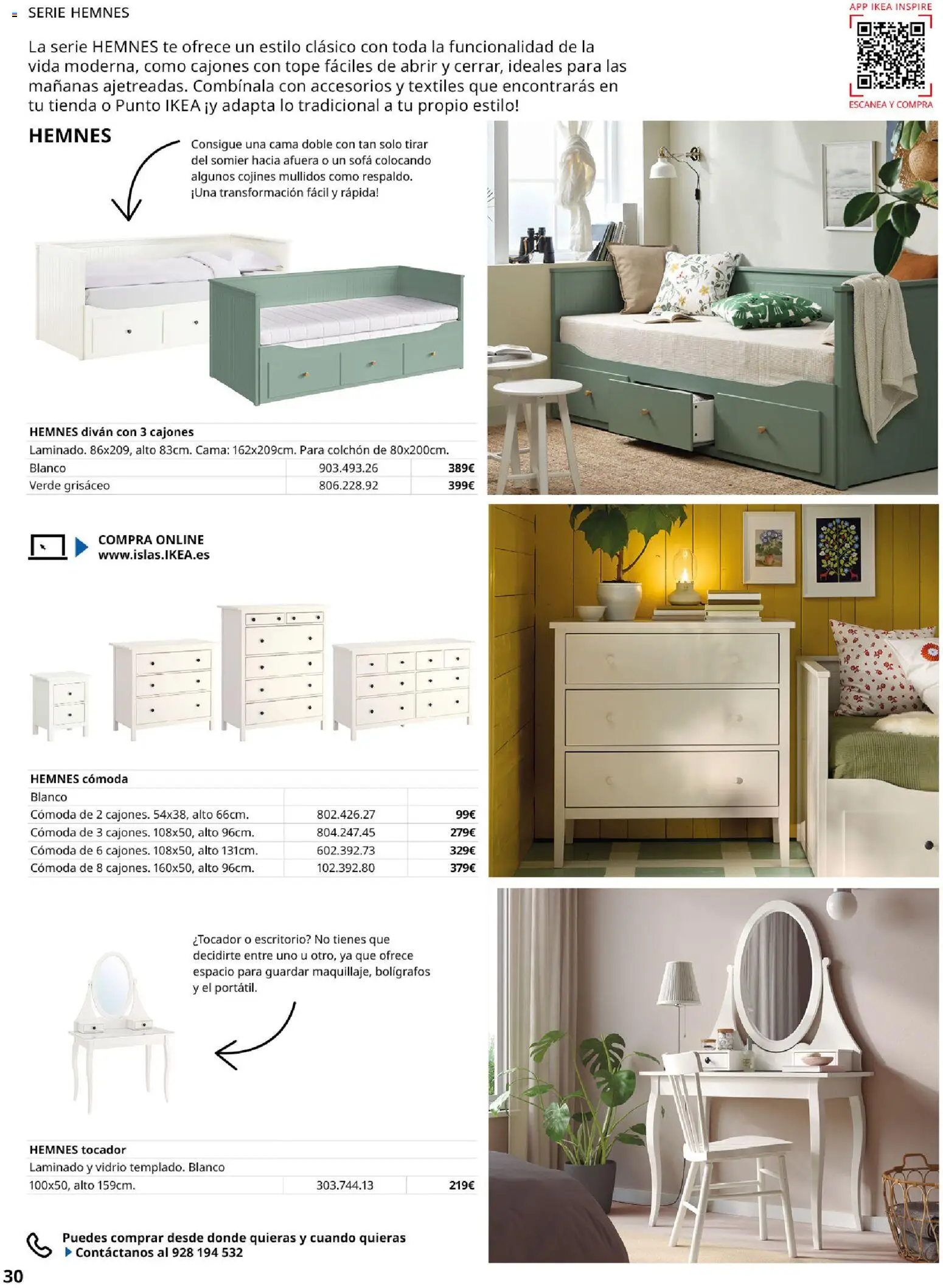 Catálogo IKEA Muebles para el dormitorio │ válido desde el 01/02/2026 | Página: 30 | Productos: Somier, Cómoda, Té, Sofá