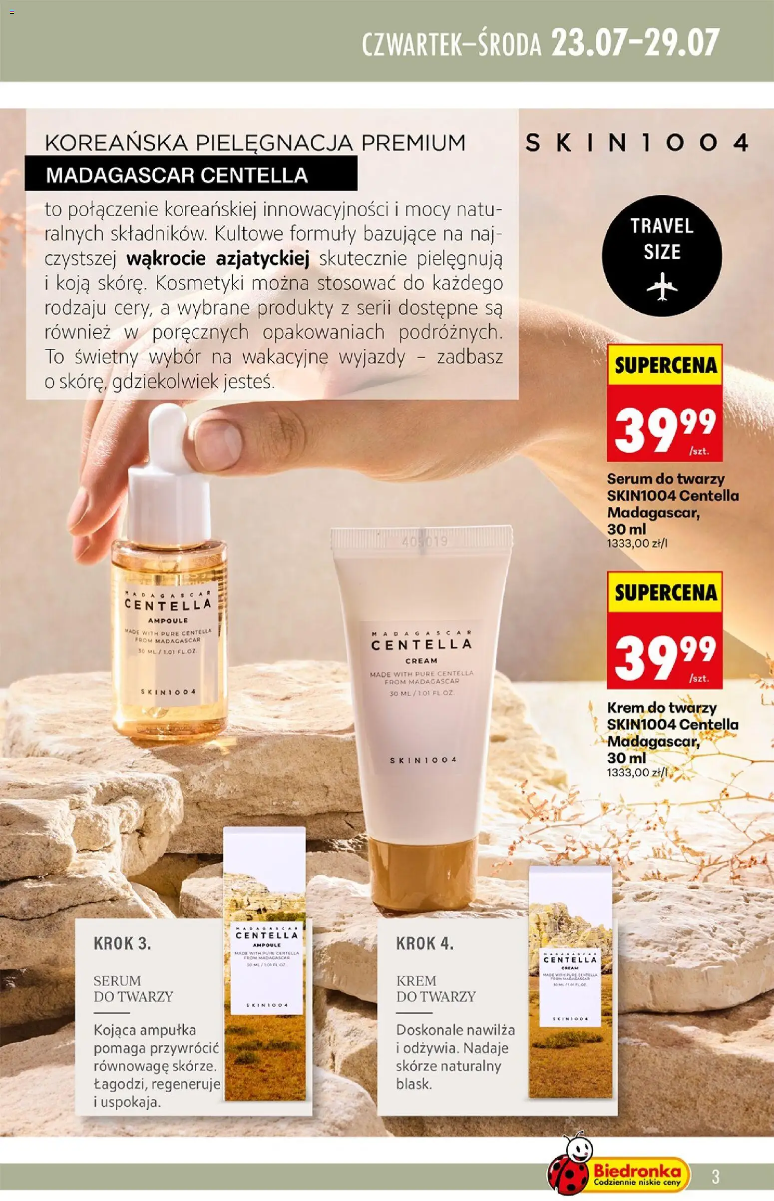 Biedronka Polsko leták - K Beauty oferta od 23.07.2026 | Strana: 3 | Produkty: Sérum, Krém