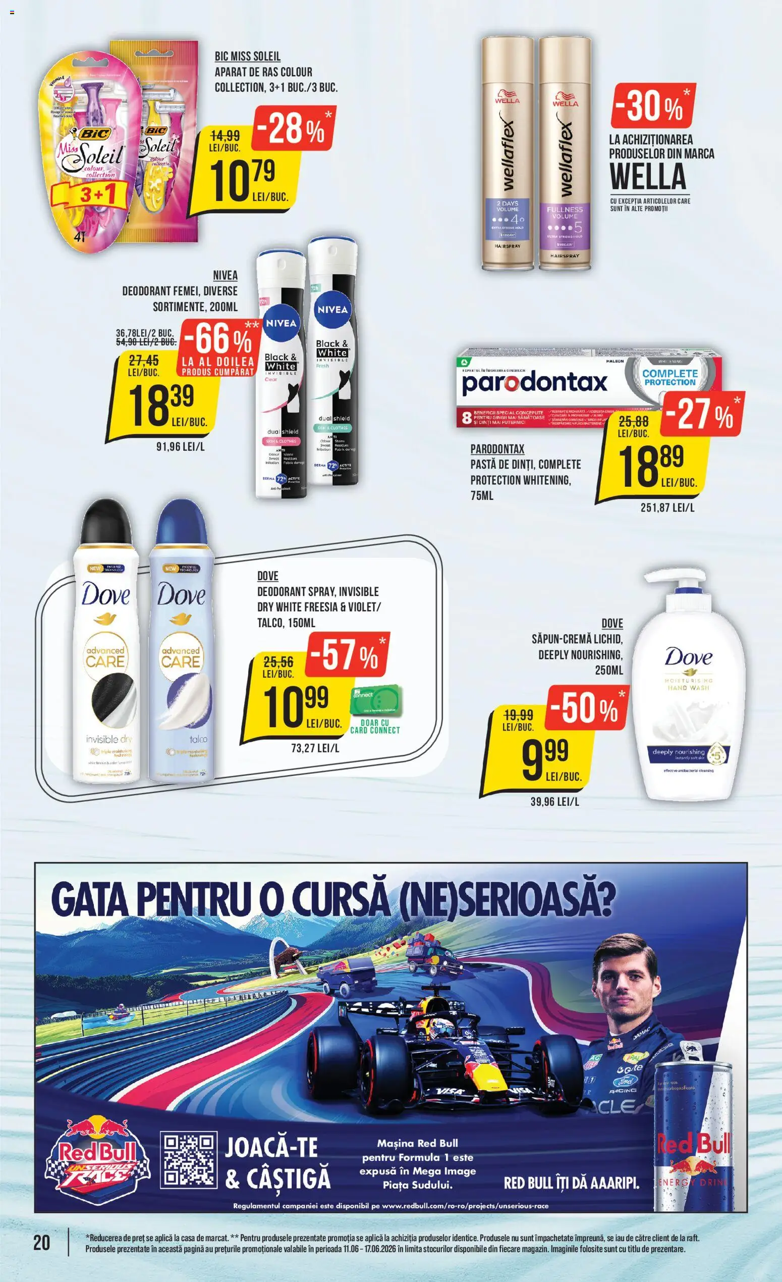 Noul catalog Mega Image – valabil de la 11.06.2026 | Pagină: 20 | Produse: Aparat De Ras, Köpek Sabunu, Deodorant
