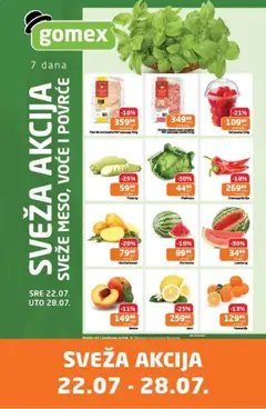 Gomex katalog Sveža akcija - pregled Gomex kataloga - važi od 22.07.2026