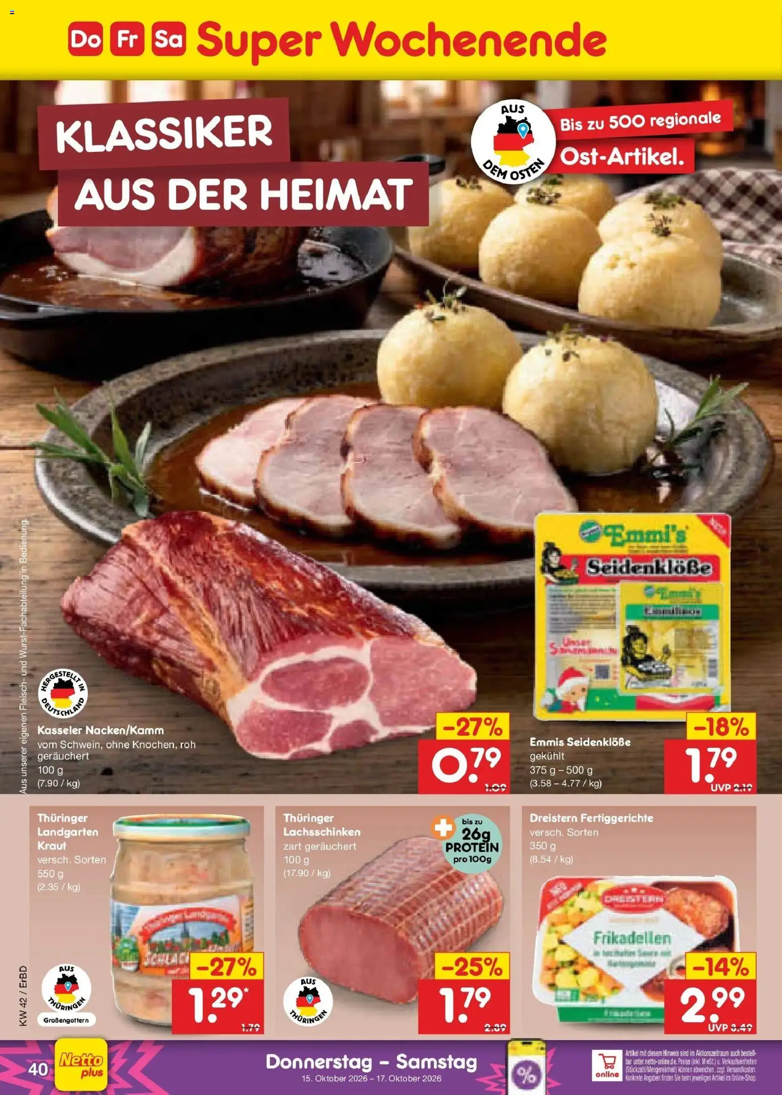 Netto Marken-Discount Prospekt Weimar (ab 12.10.2026) » Angebote | Seite: 56 | Produkte: Fertiggerichte, Kraut, Fleisch