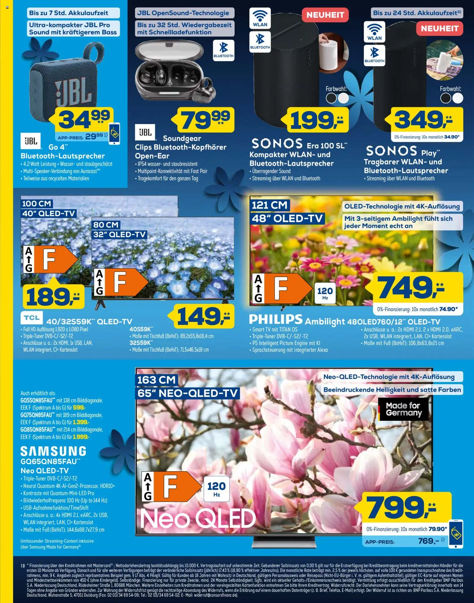 Euronics Prospekt 	 – gültig ab 02.05.2026 | Seite: 10 | Produkte: Philips, Samsung, Smart TV, TV