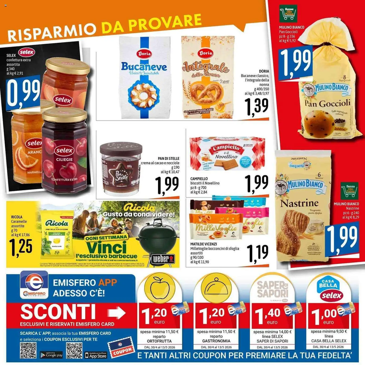 Volantino Emisfero del 30.04.2026 | Pagina: 4 | Prodotti: Caramelle, Olio, Nocciole, The