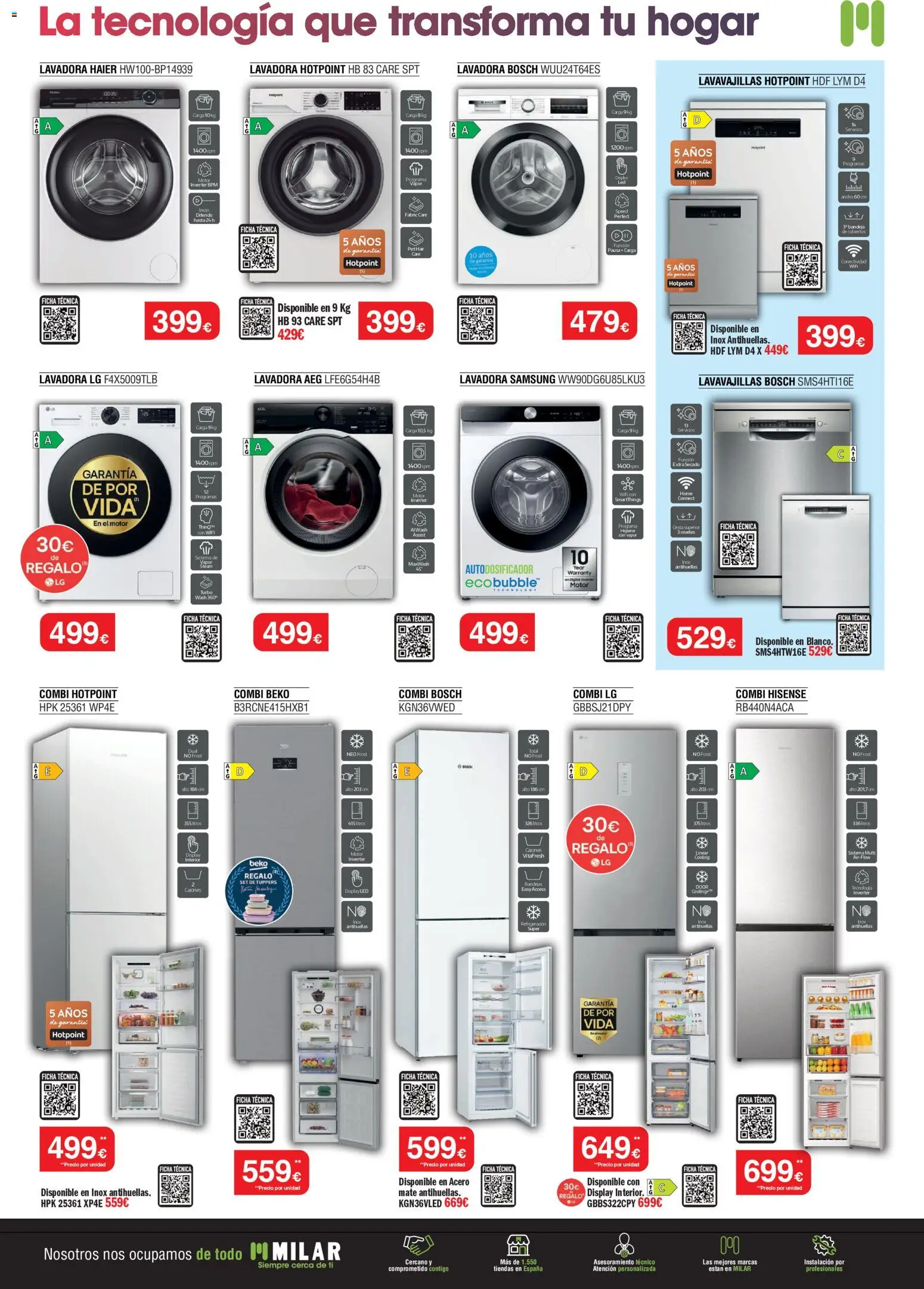 Milar folleto │ válido desde el 01.05.2026 | Página: 2 | Productos: Lavadora, Combi, Bandeja, Cesta