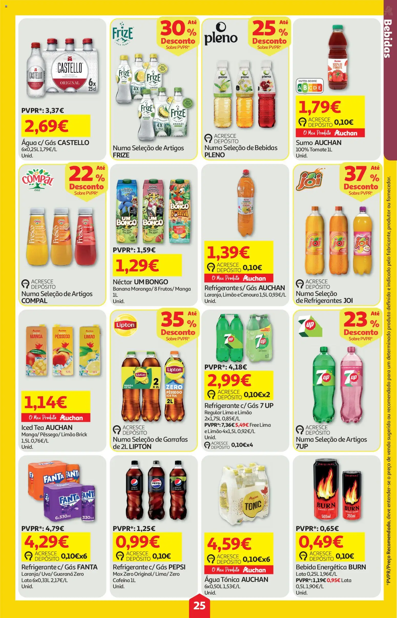 Auchan folheto │ válido de 04.06.2026 | Página: 25 | Produtos: Agua, Refrigerante, Tomate, Cenoura