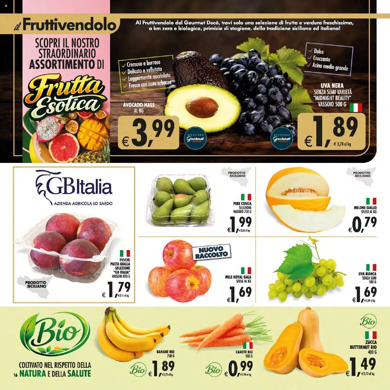 Volantino Decò del 01/09/2026 | Pagina: 16 | Prodotti: Mele, Banane, Avocado, Carote