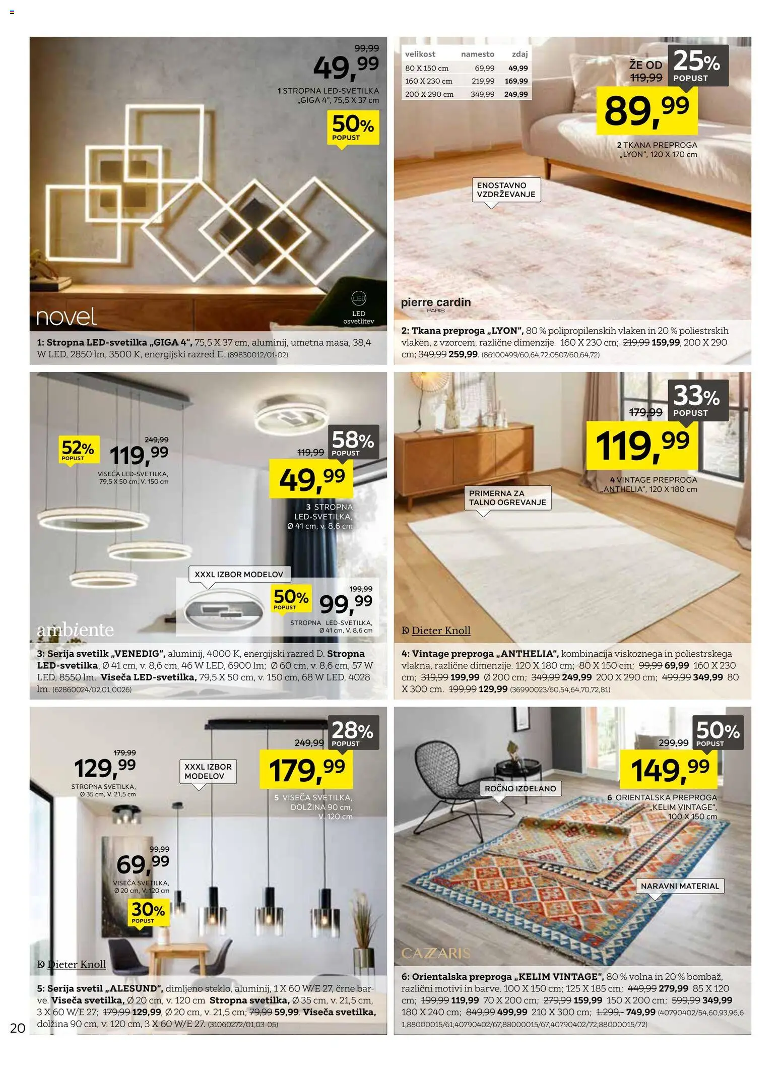 Novi XXXL Lesnina katalog ponudbe – veljaven od 01.06.2026 | Stran: 20 | Izdelki: Preproga