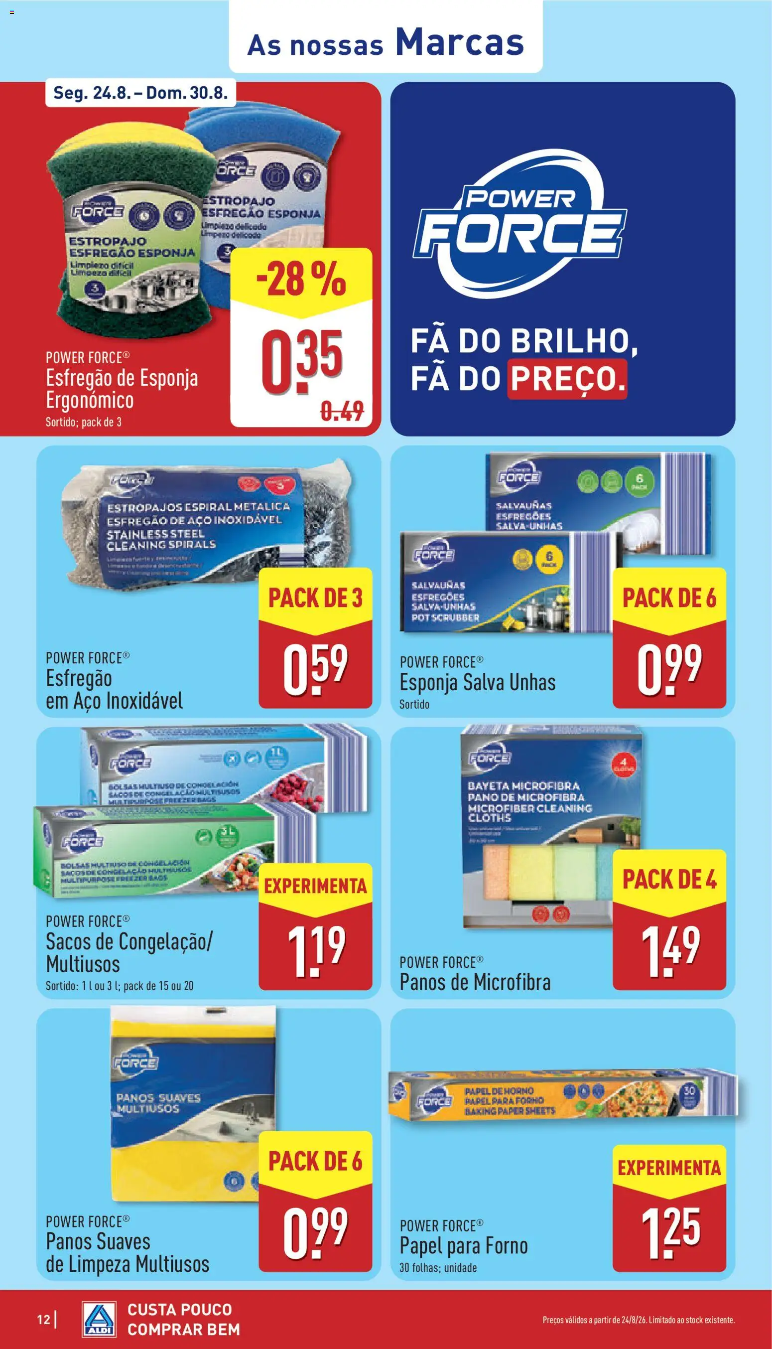 Aldi folheto │ válido de 24/08/2026 | Página: 12 | Produtos: Esfregão, Forno, Esponja