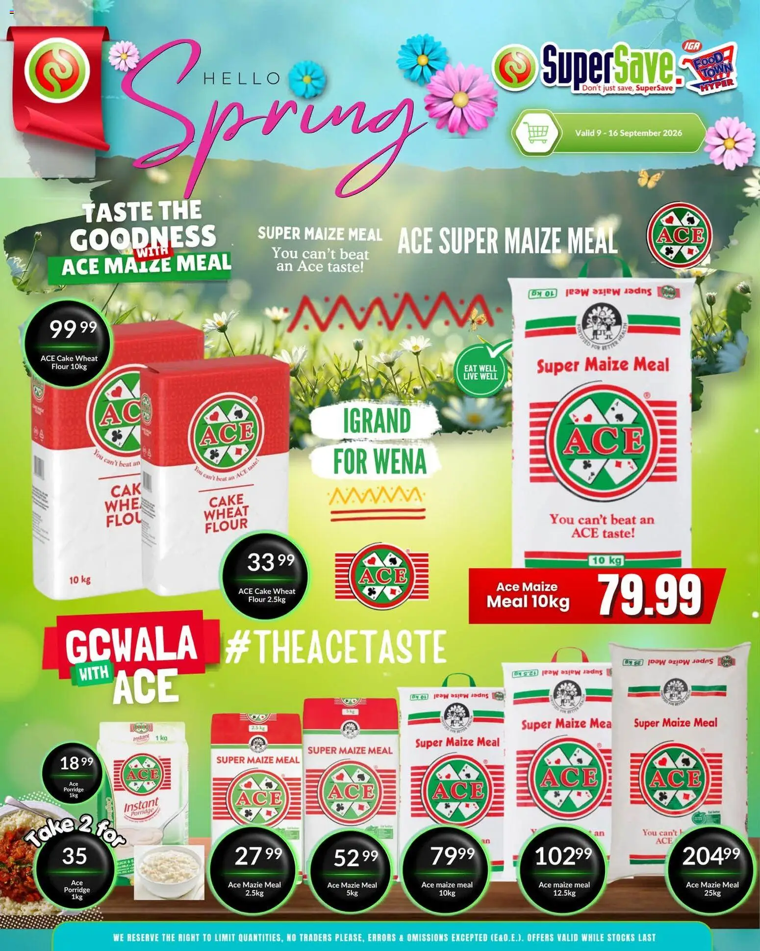 New Super Save catalogue – valid from 09/09/2026 | Page: 6 | Products: Cake, Flour, Maize meal, Porridge