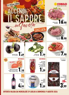 Anteprima del volantino Conad volantino Margherita Sicilia valido a partire dal 29/07/2026 | Pagina: 8 | Prodotti: Zucchero, Barbecue, Zucchine, Hamburger
