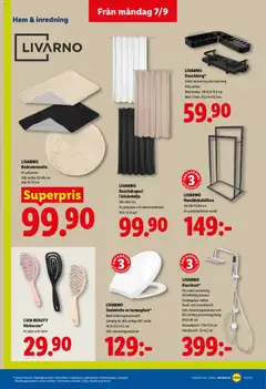 LIVARNO Badrumsmatta, Av polyester, Välj mellan 50×80 cm, eller Ø 70 cm - Förhandsvisning av reklamblad från butik Lidl aktuell från 07/09/2026 | Sida: 21