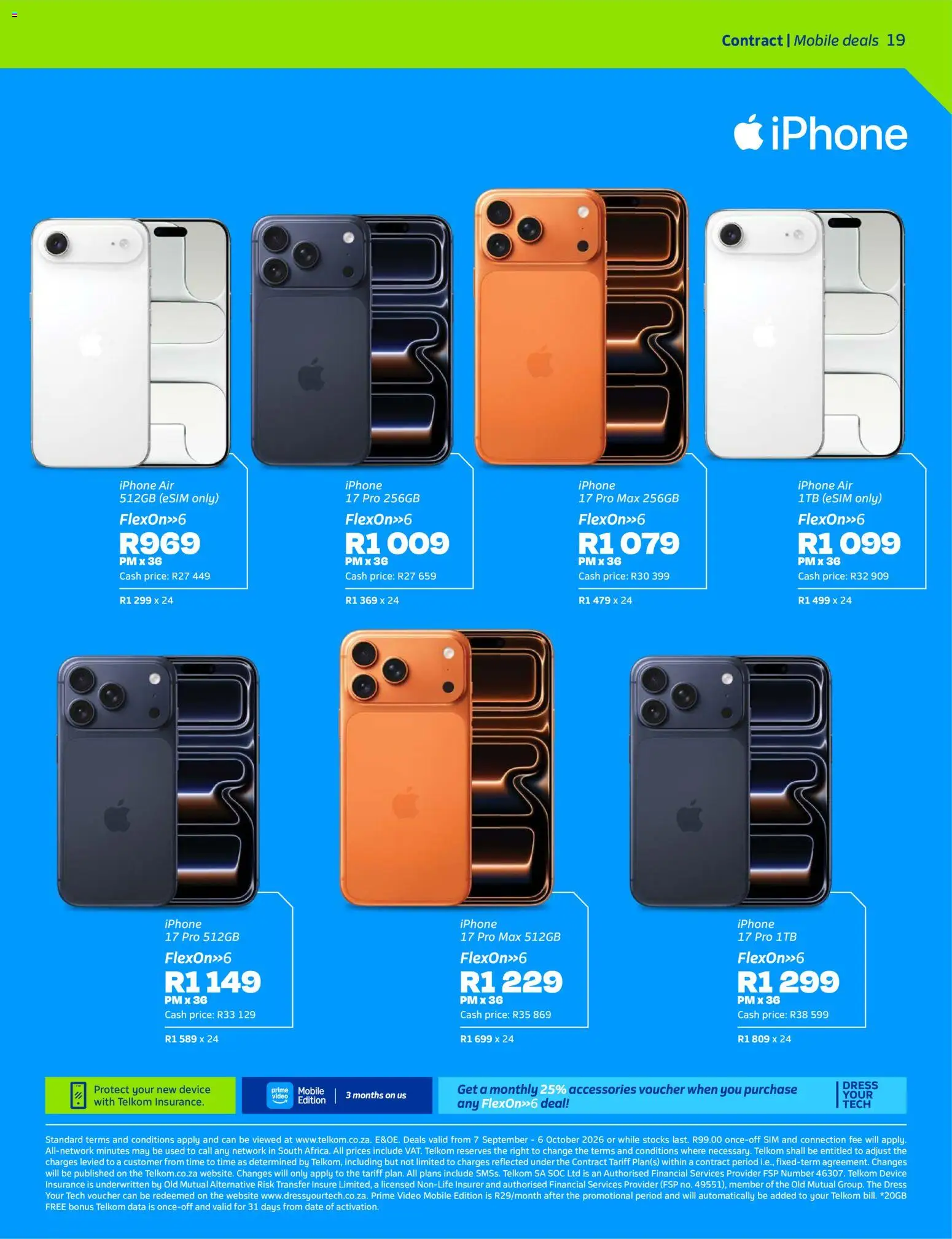 New Telkom catalogue – valid from 07/09/2026 | Page: 19 | Products: Dress, Data, Sim
