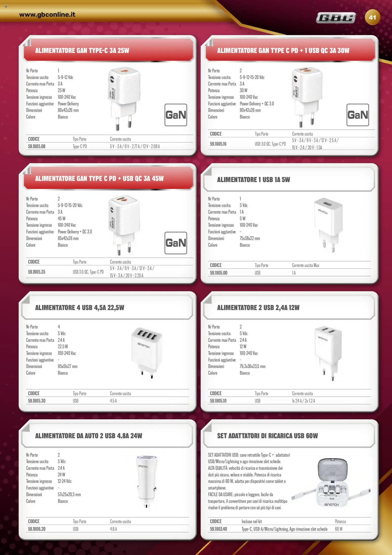 Volantino GBC del 22/10/2026 | Pagina: 41 | Prodotti: Porta, Tablet, Cavo, USB