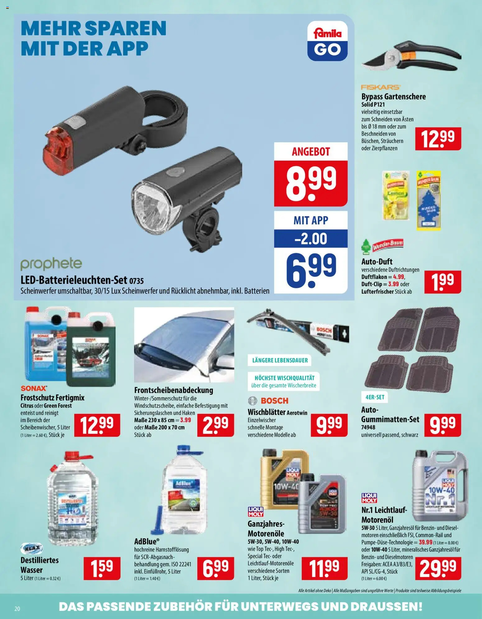 Famila Prospekt – gültig ab 19.10.2026 | Seite: 20 | Produkte: Top, Bosch, Batterien, Wasser