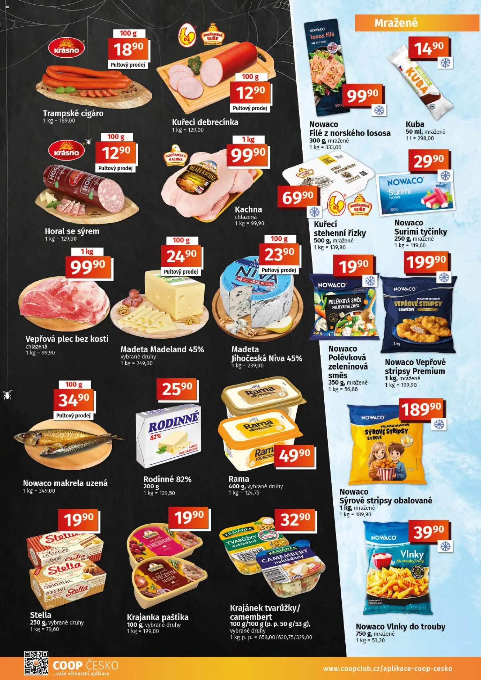 Coop leták - Tuty od 21.10.2026 | Strana: 4 | Produkty: Tvarůžky, Kachna, Kuře, Niva