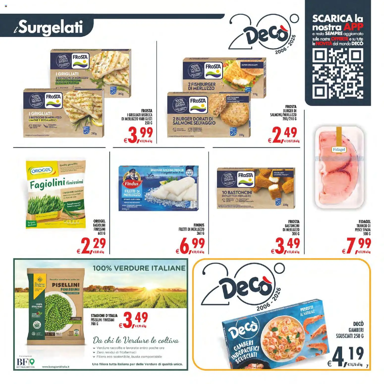 Volantino Decò del 11/08/2026 | Pagina: 7 | Prodotti: Salmone, Gamberi, Olio, Pesce spada