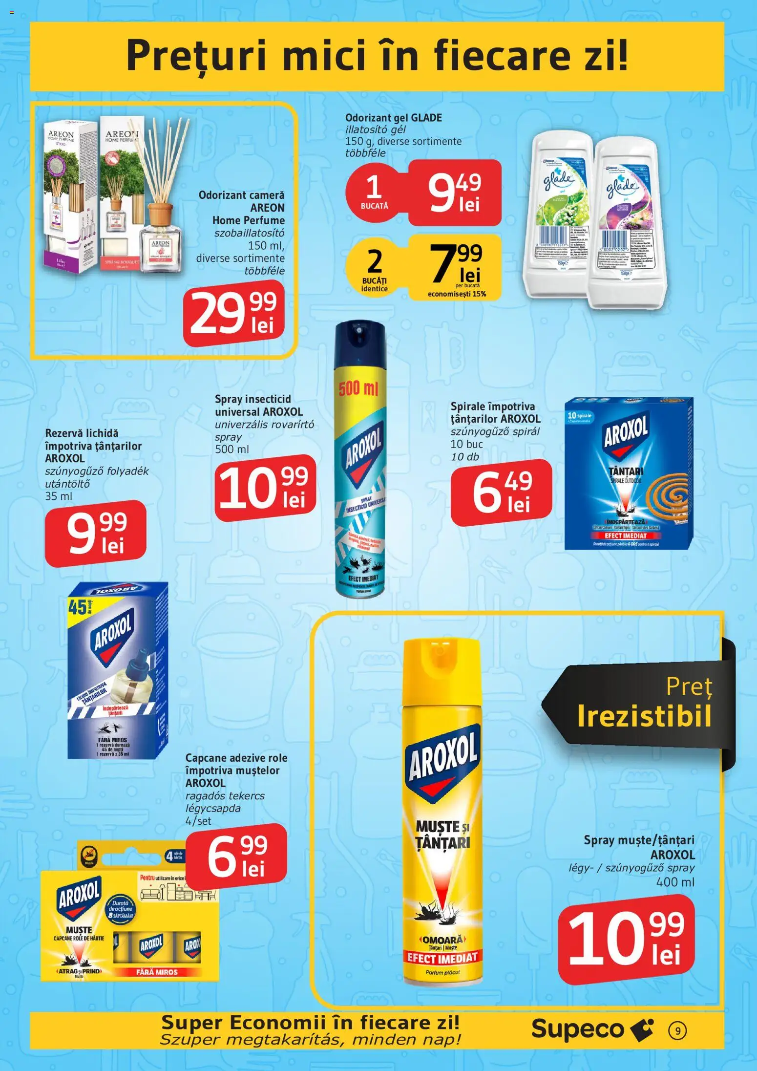 Noul catalog Supeco – valabil de la 16.07.2026 | Pagină: 9 | Produse: Cameră, Role, Mici, Spray insecticid