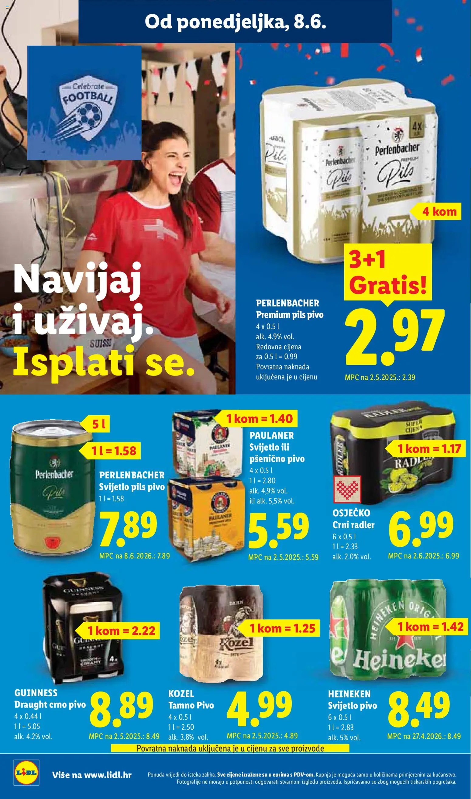 Lidl katalog | vrijedi od 08.06.2026 | Stranica: 10 | Proizvodi: Kozel, Radler, Pivo, Heineken
