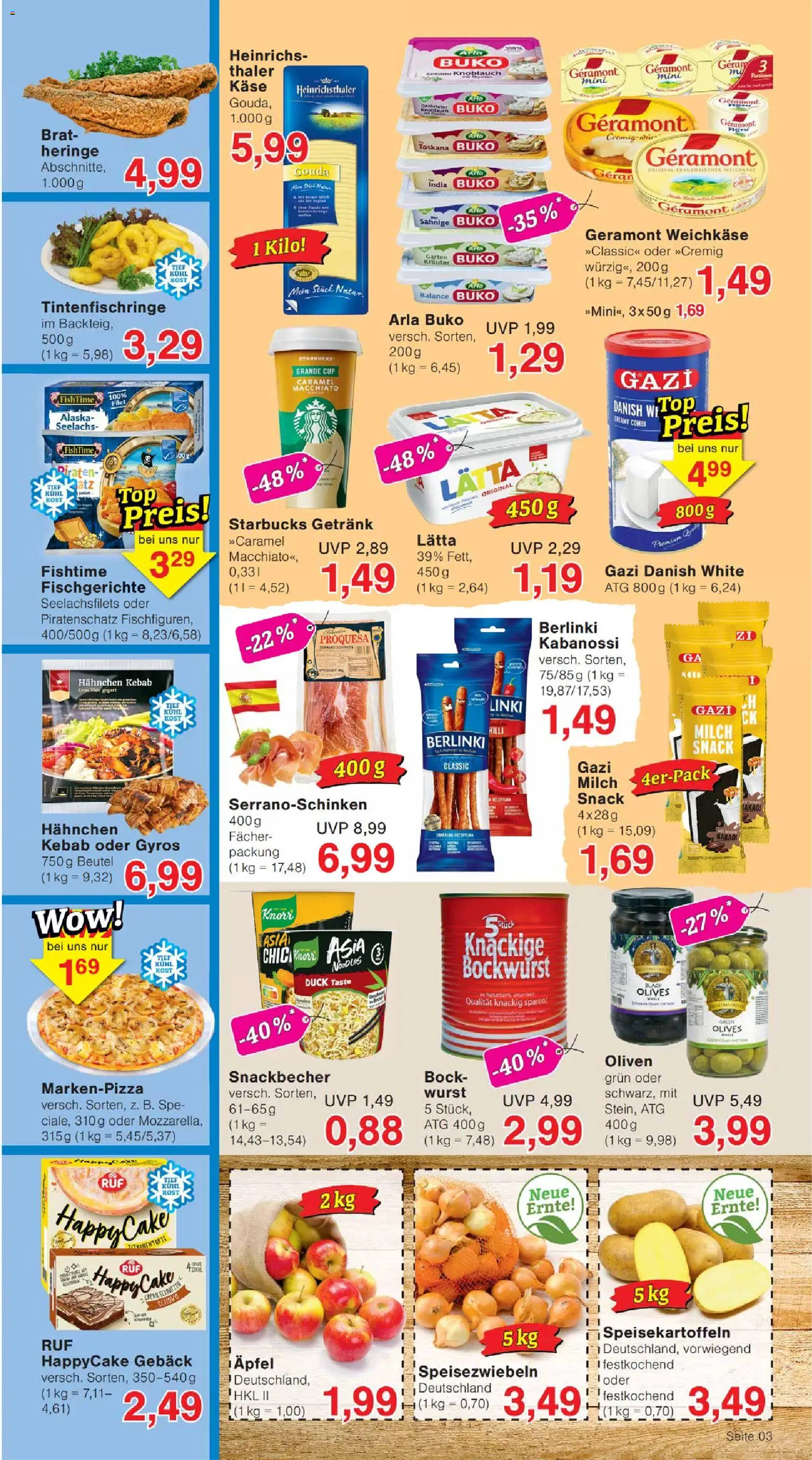 Wiglo Wunderland Prospekt – gültig ab 10.08.2026 | Seite: 3 | Produkte: Geramont, Knorr, Wurst, Knoblauch