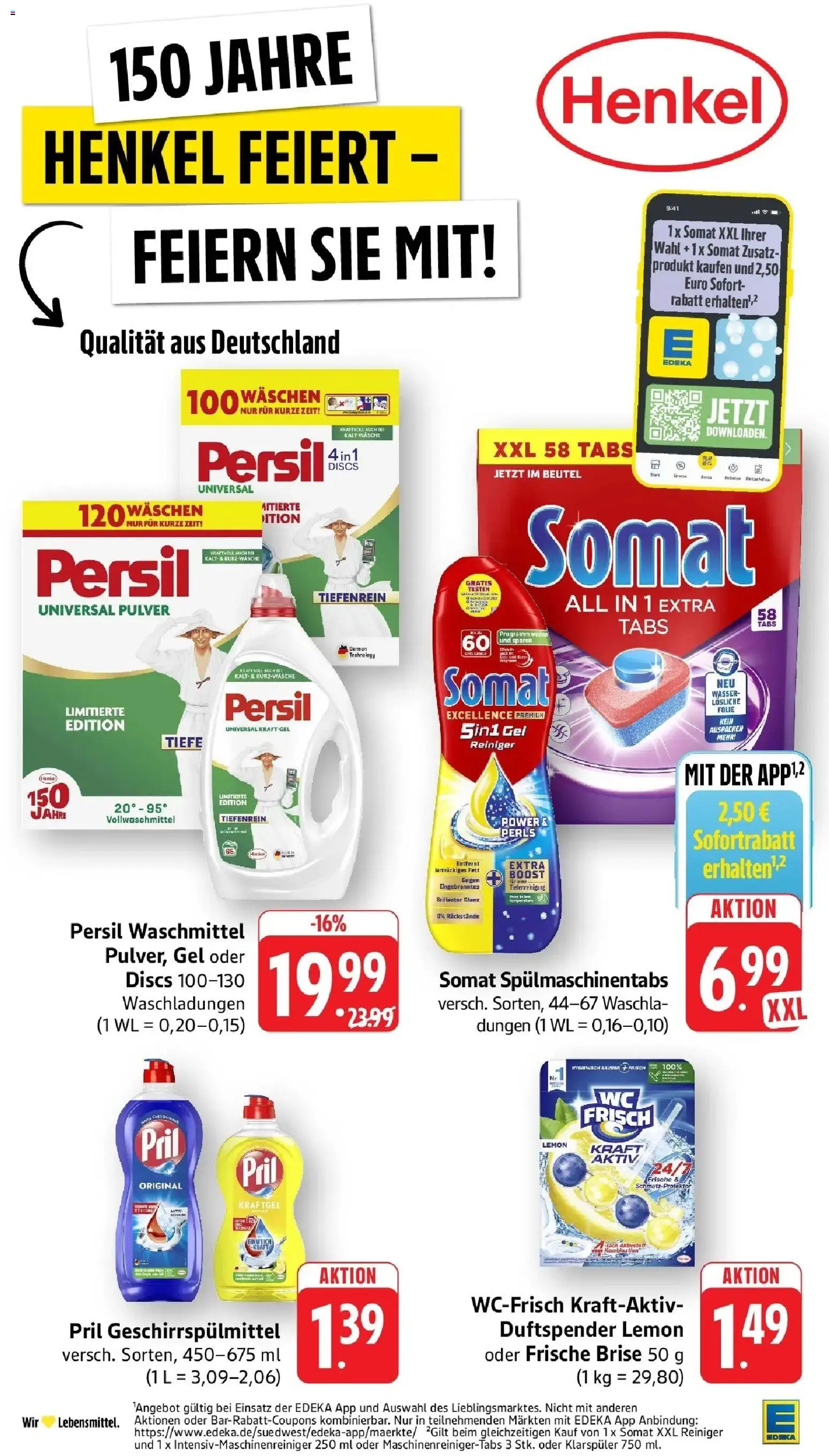 Edeka Prospekt Calw (ab 03.08.2026) » Angebote Online | Seite: 32 | Produkte: Wasser, Spülmaschinentabs, Klarspüler, Pril
