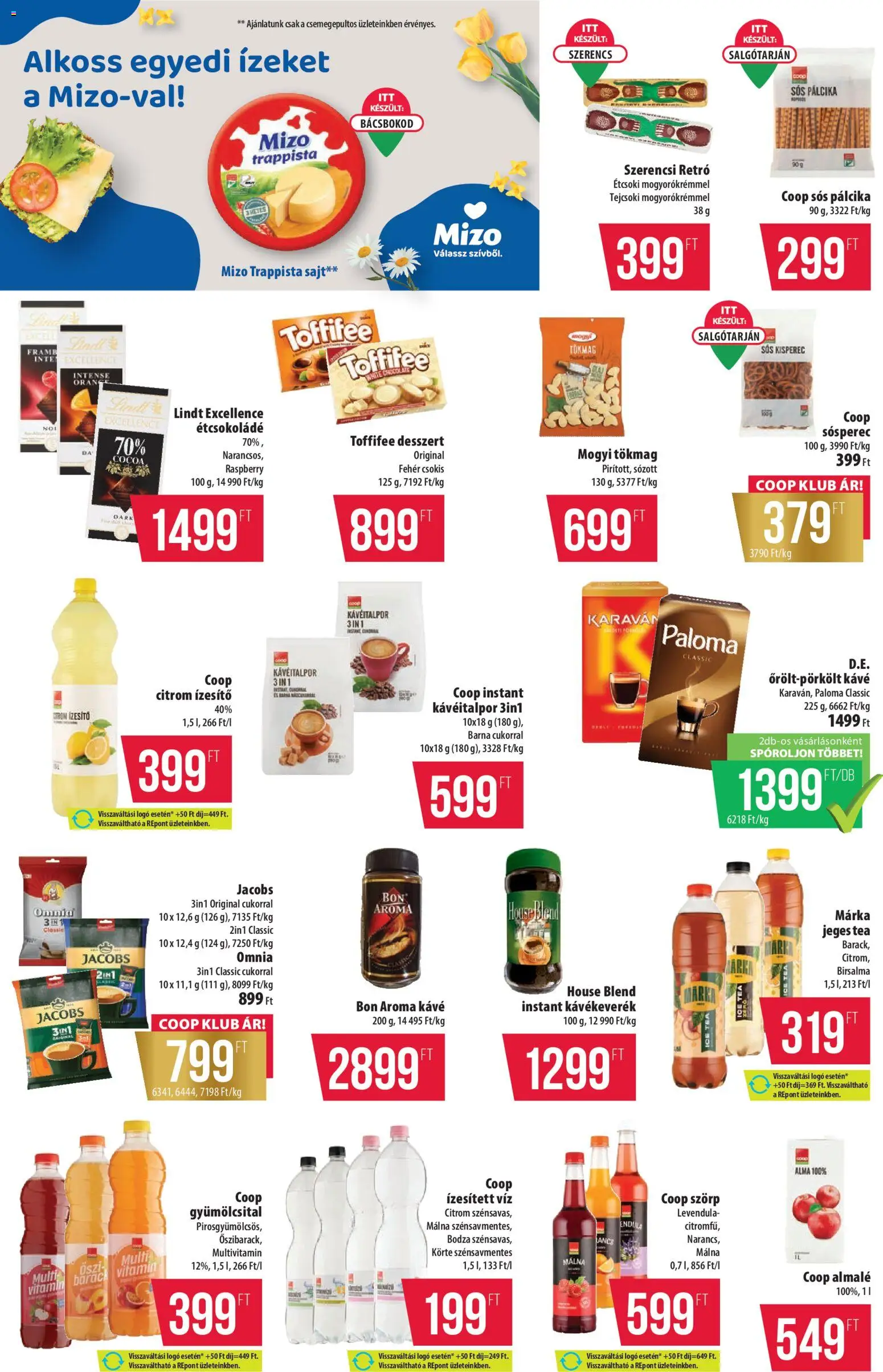 COOP akciós ujság - amely érvényes a következő dátumtól: 09.04.2026 | Oldal: 8 | Termékek: Szörp, Körte, Multivitamin, Almalé