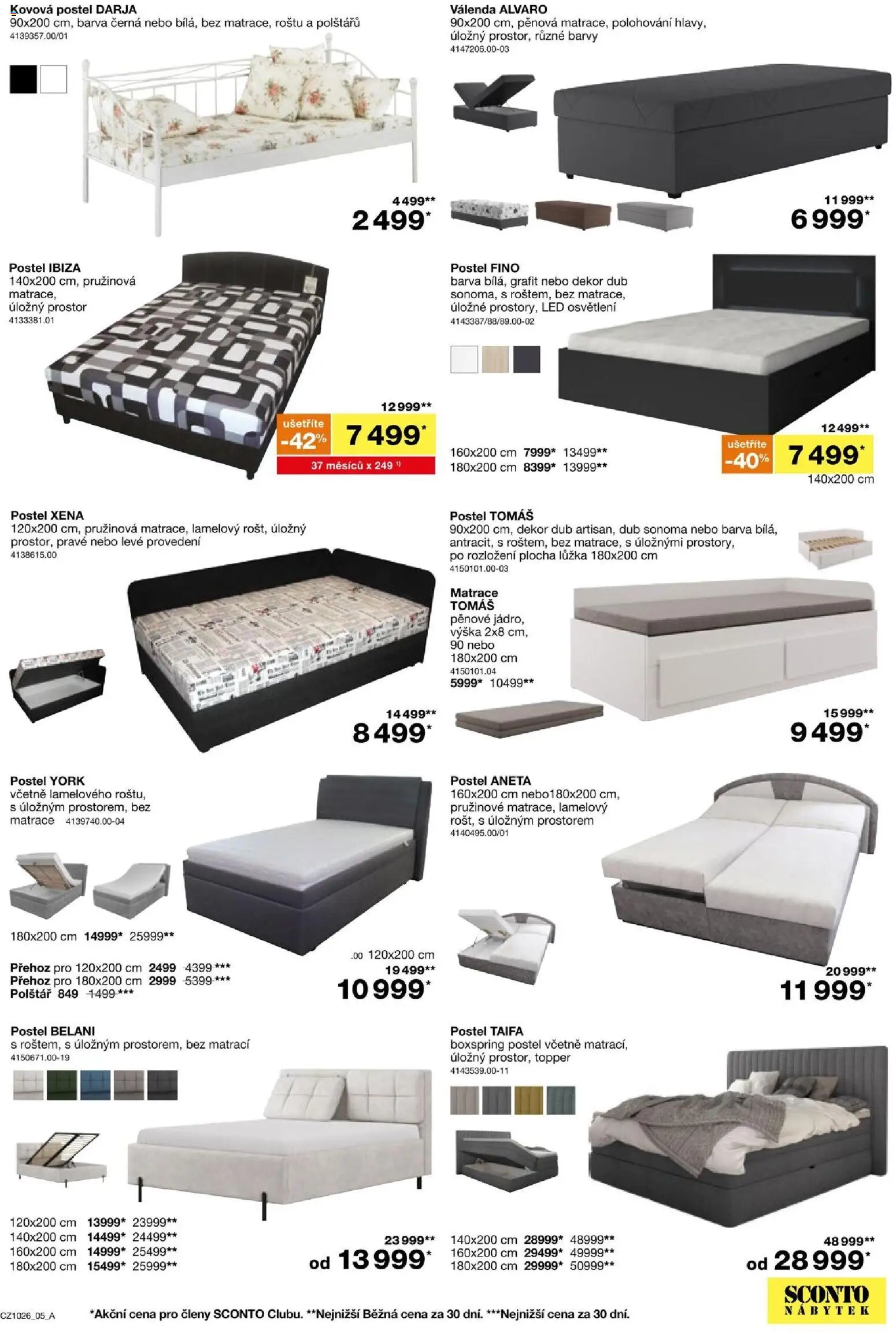 Sconto nábytek leták od 05.08.2026 | Strana: 5 | Produkty: Přehoz, Válenda, Matrace, LED