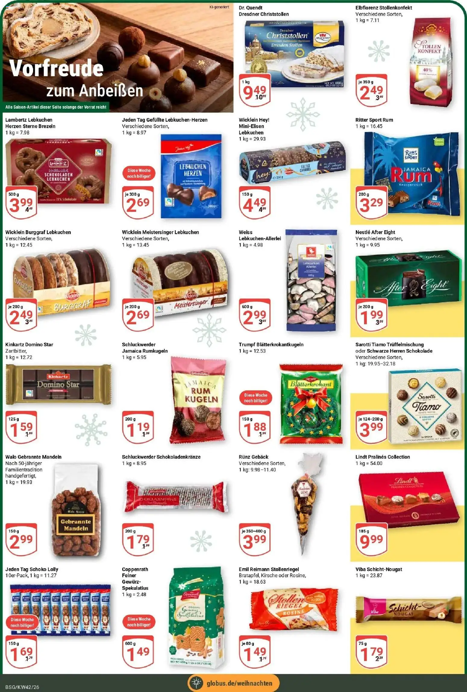 Globus Prospekt Braunschweig (ab 12.10.2026) » Angebote online | Seite: 5 | Produkte: Schokolade, Ritter sport, Rumkugeln, Lindt