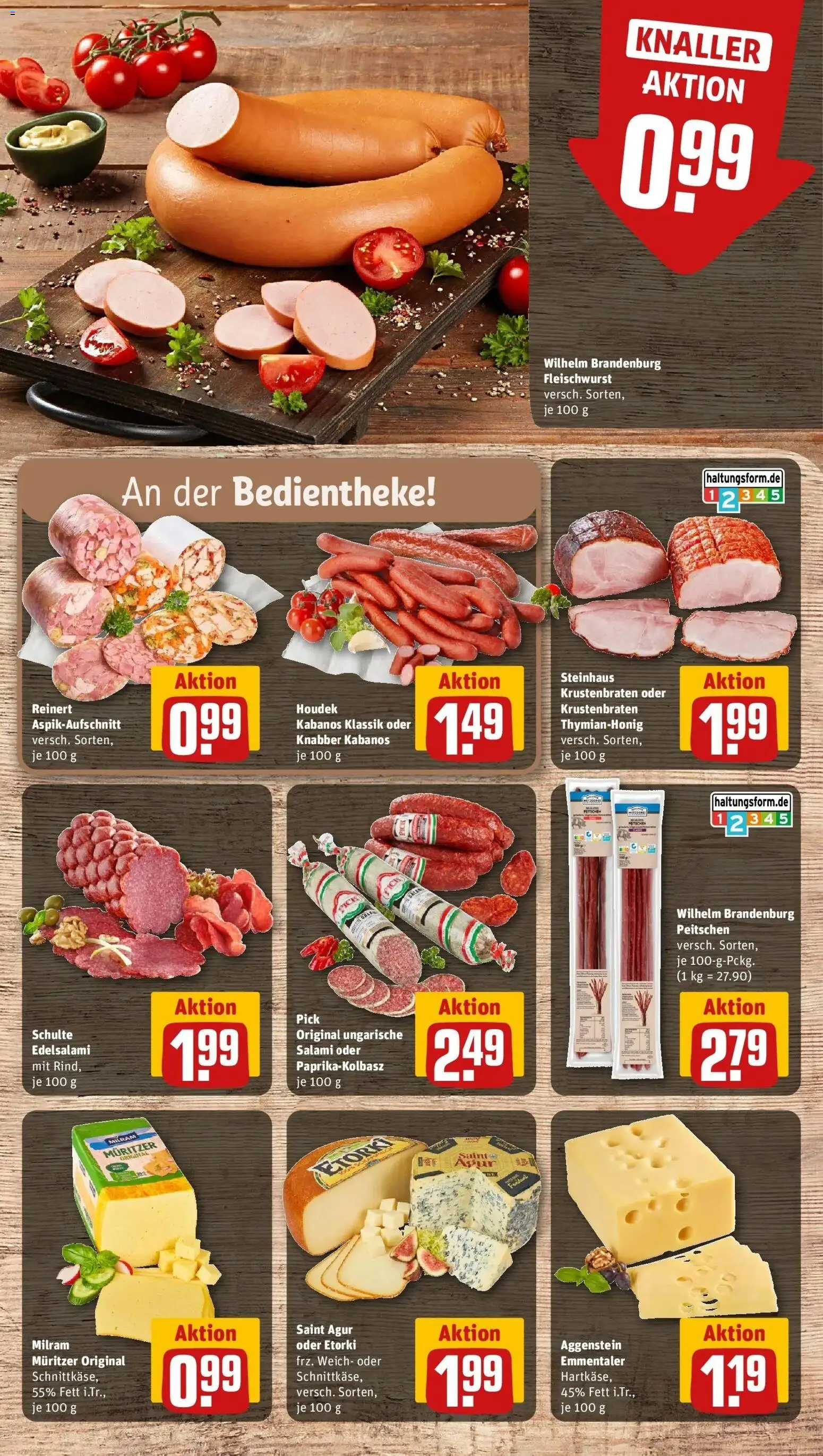 REWE Prospekt ab 17.08.2026 zum Blättern » Angebote | Seite: 11 | Produkte: Krustenbraten, Milram, Salami