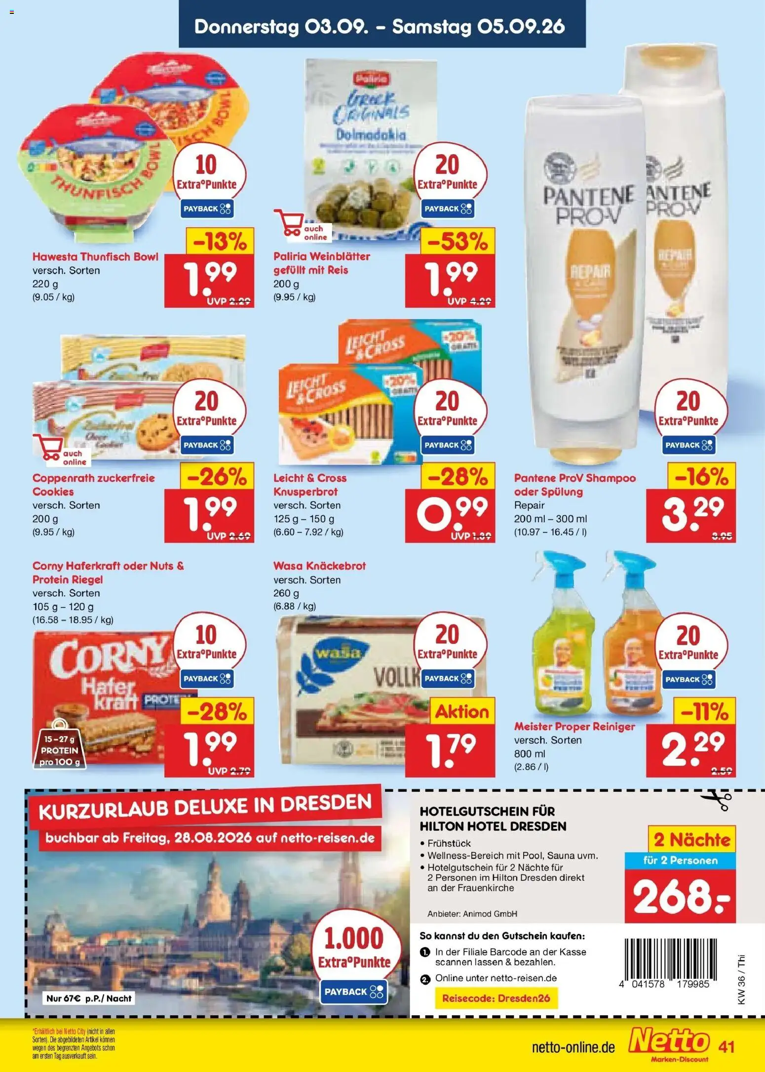 Netto Marken-Discount Prospekt Pirna (ab 31.08.2026) » Angebote | Seite: 53 | Produkte: Shampoo, Spülung, Wasa knackebrot, Reis