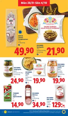 KULJANKA Röt korv, Smoked Sausage - Förhandsvisning av reklamblad från butik Lidl aktuell från 28/09/2026 | Sida: 11